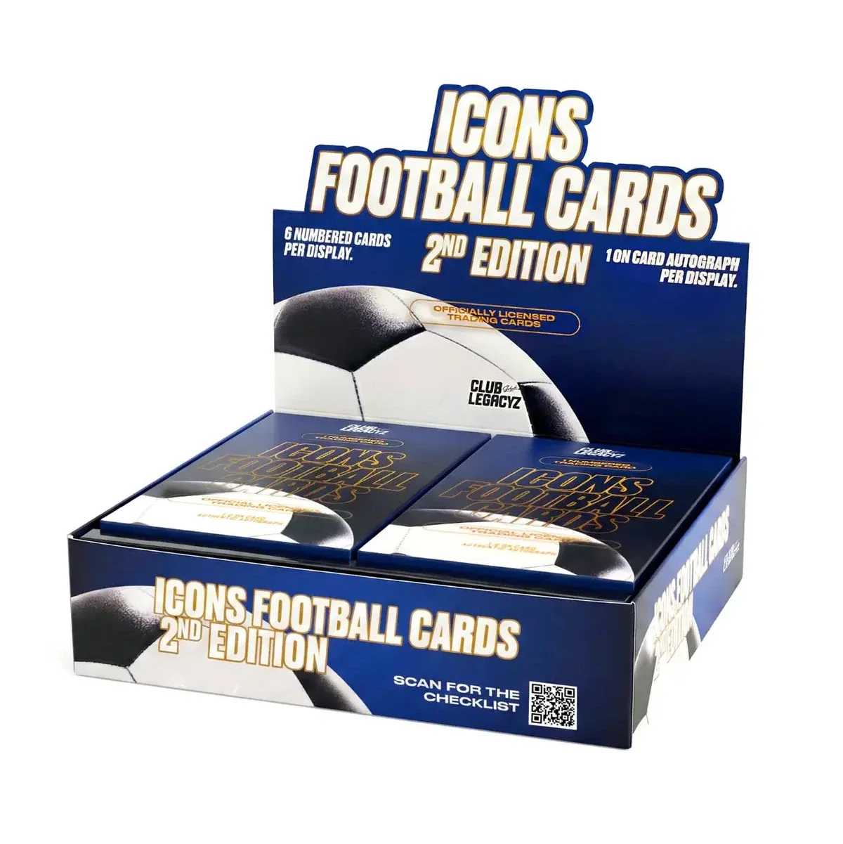 2025 Club Legacyz Icons Soccer 2nd Edition Trading Cards Hobby BOX (6 Packs Each) - Image 2