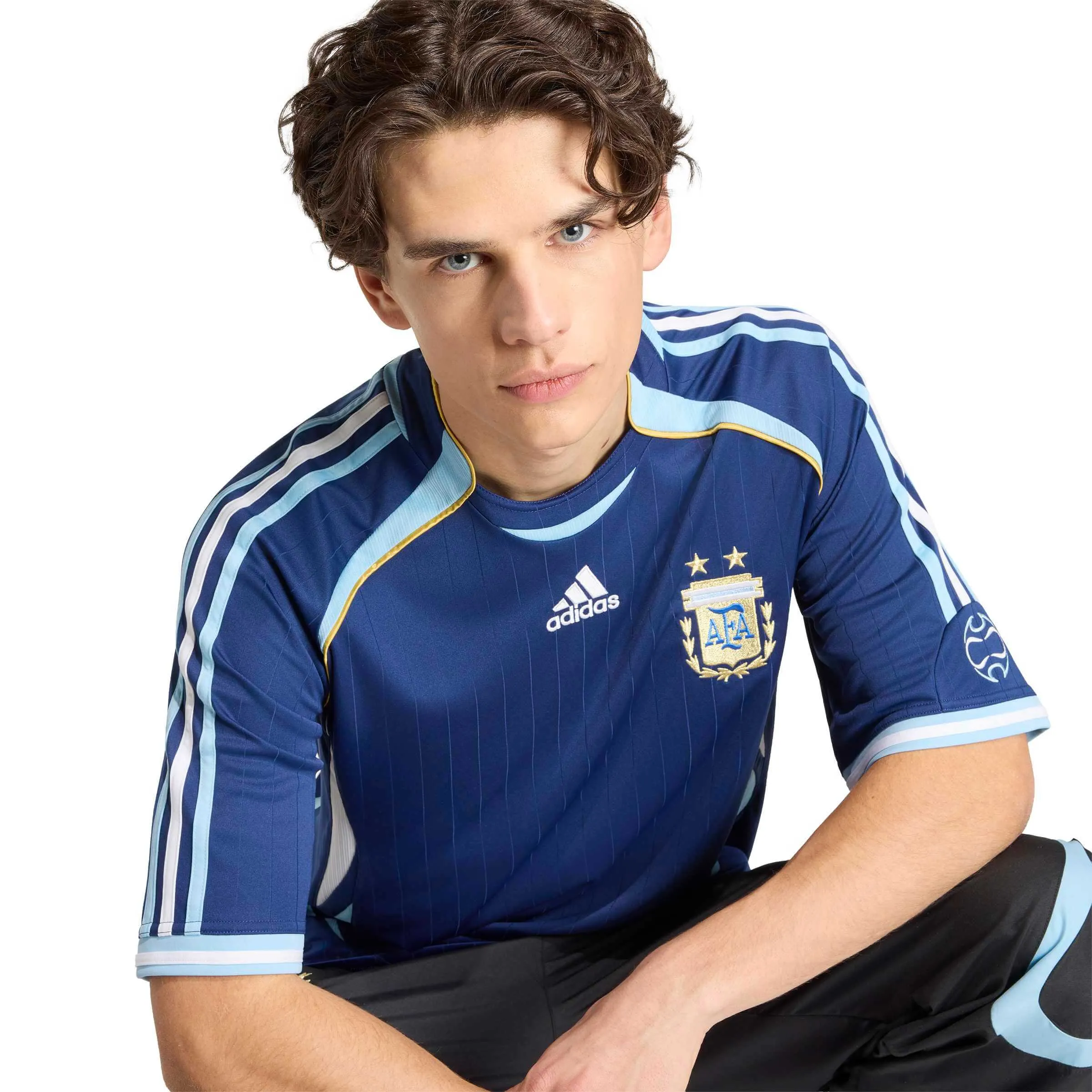 adidas 2006 Argentina Men's Retro Stadium Away Soccer Jersey - Image 5