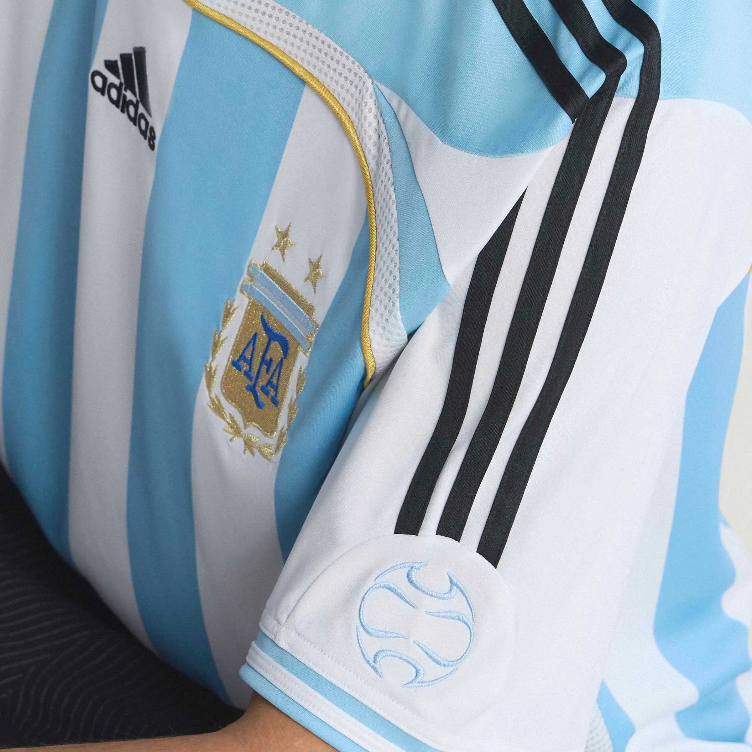 adidas 2006 Argentina Men's Retro Stadium Home Soccer Jersey - Image 8