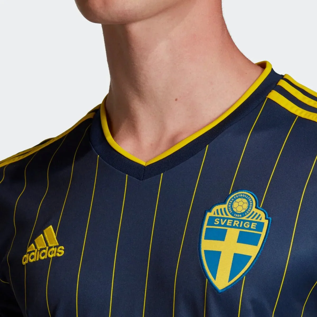 adidas 2020-21 Sweden Away Jersey - Navy-Yellow - Image 3