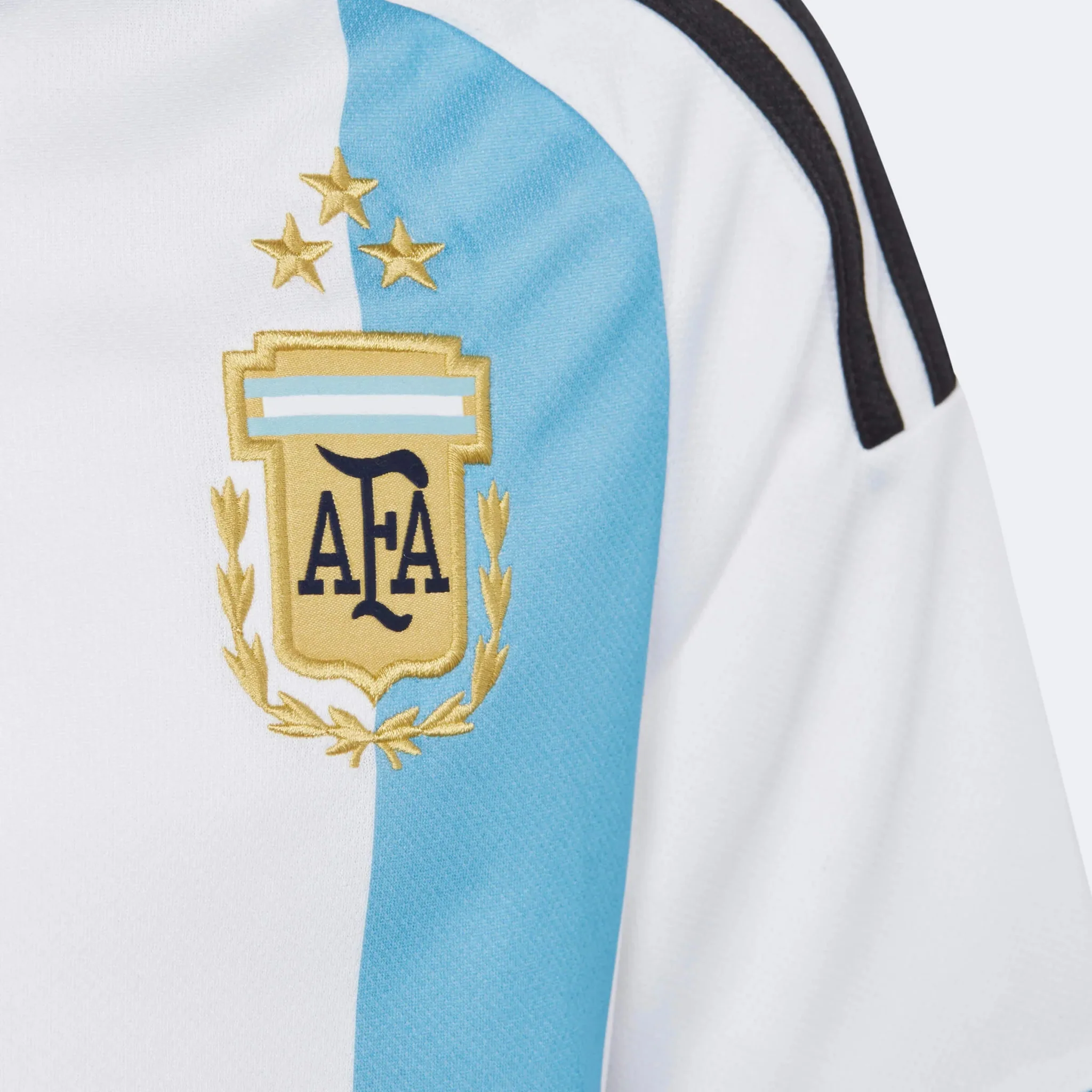 adidas 2022-23 Argentina Youth Home Jersey World Cup 3 Star - Image 4