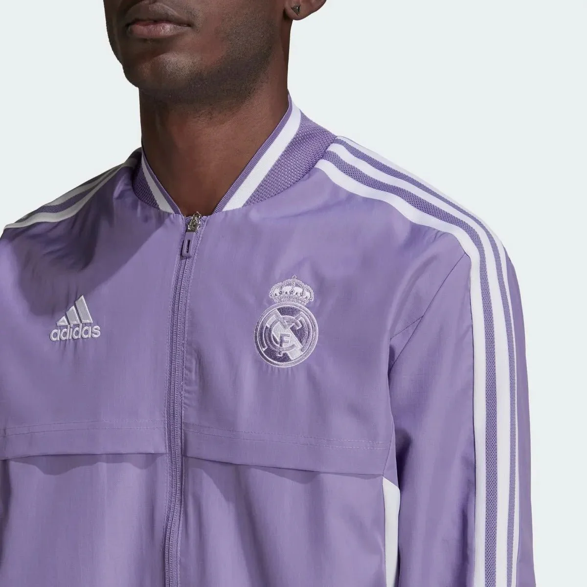 adidas 2022-23 Real Madrid Anthem Jacket - Magic Lilac - Image 4