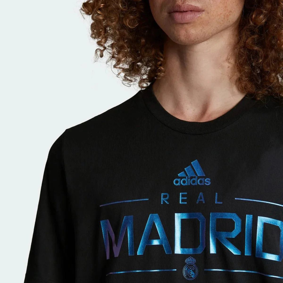 adidas 2022-23 Real Madrid Graphic Tee - Black-Blue - Image 4