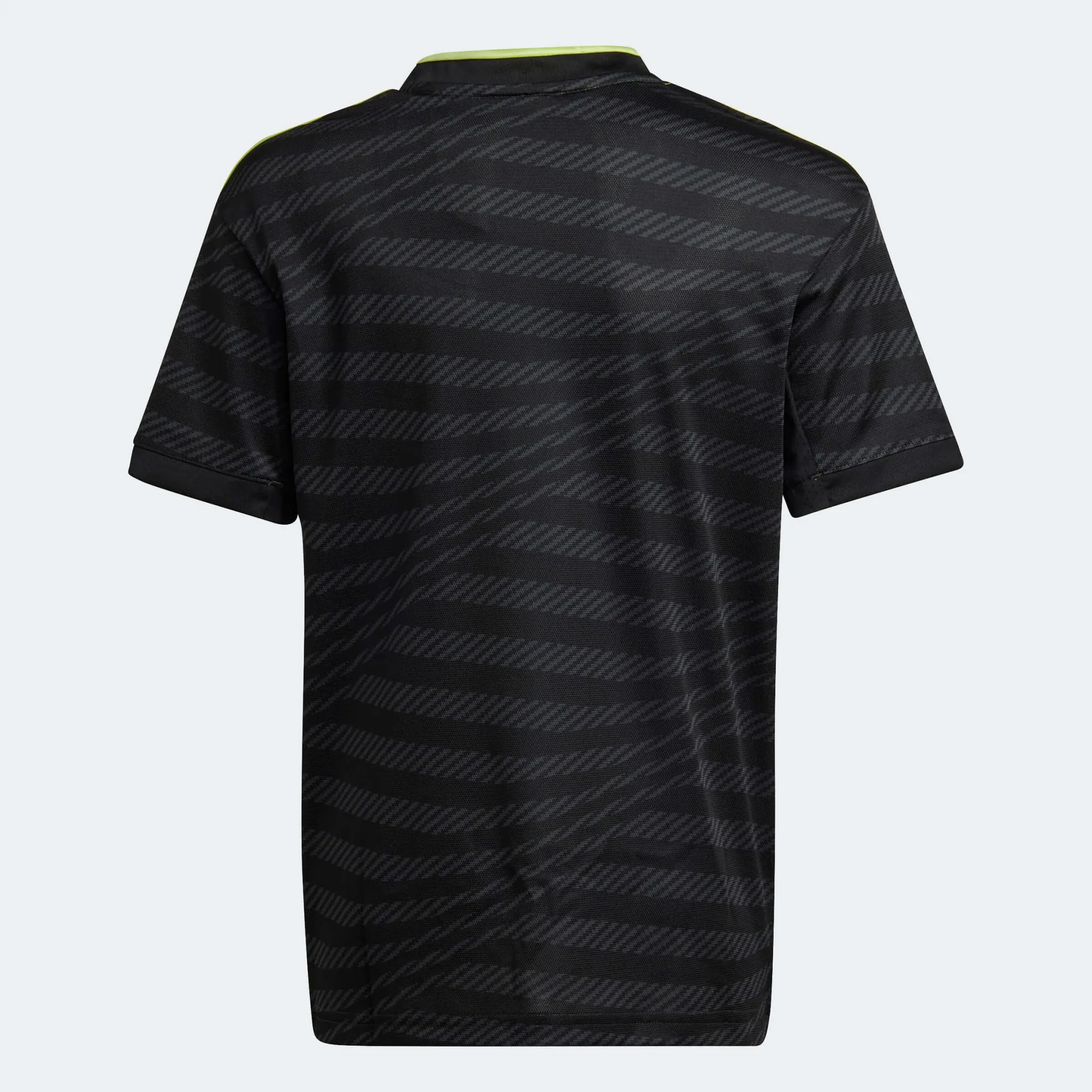 adidas 2022-23 Real Madrid Third Youth Jersey Black-Neon - Image 2