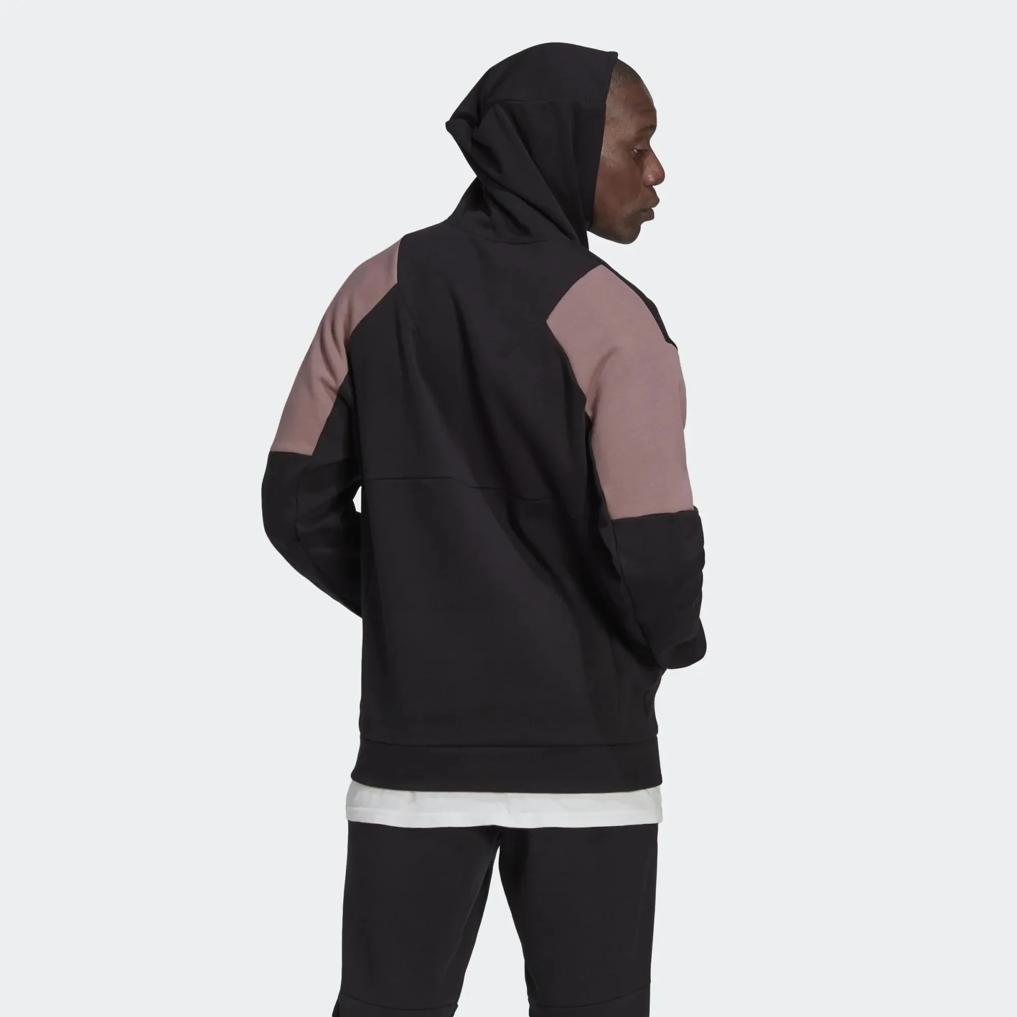adidas 2022-23 Real Madrid Travel Hoodie - Black-Wonder Oxide - Image 3