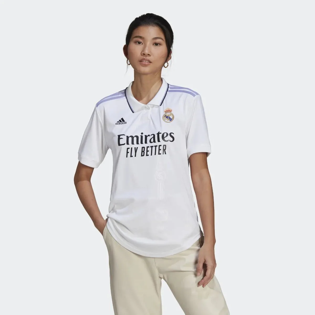 adidas 2022-23 Real Madrid Women's Home Jersey - White - Image 3