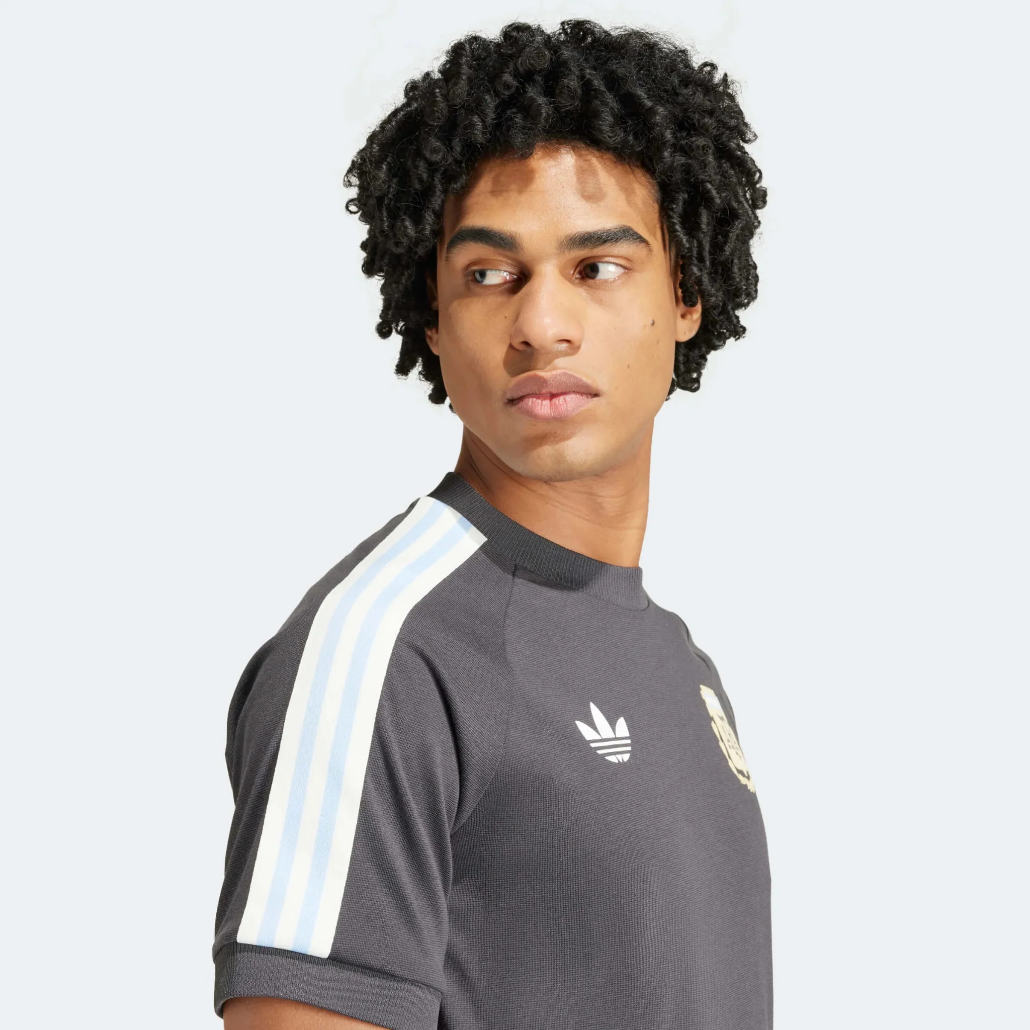 adidas 2023-24 Argentina Men's 3 Strip tee - Image 4