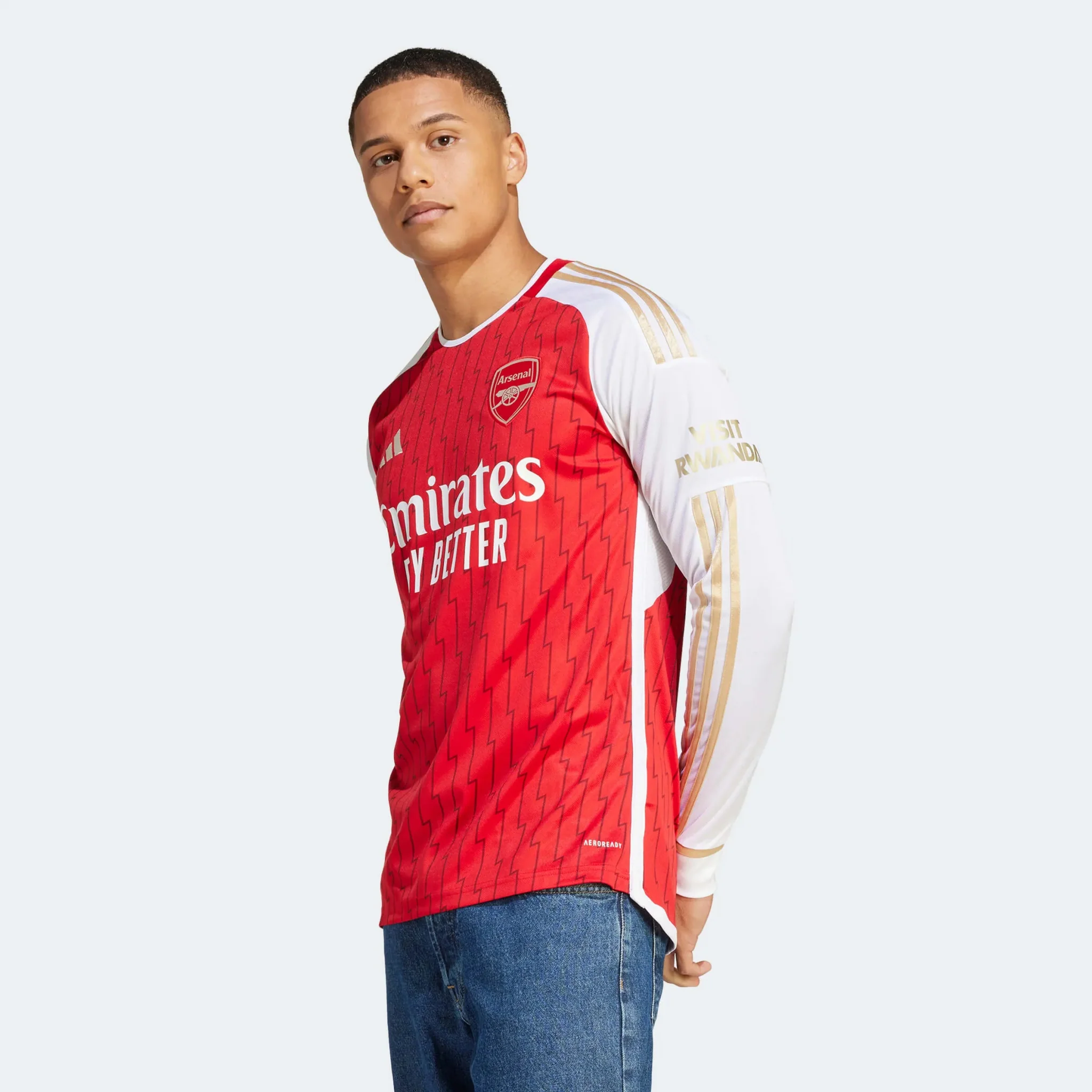adidas 2023-24 Arsenal Men's Stadium Home Long-Sleeve Jersey - Image 4