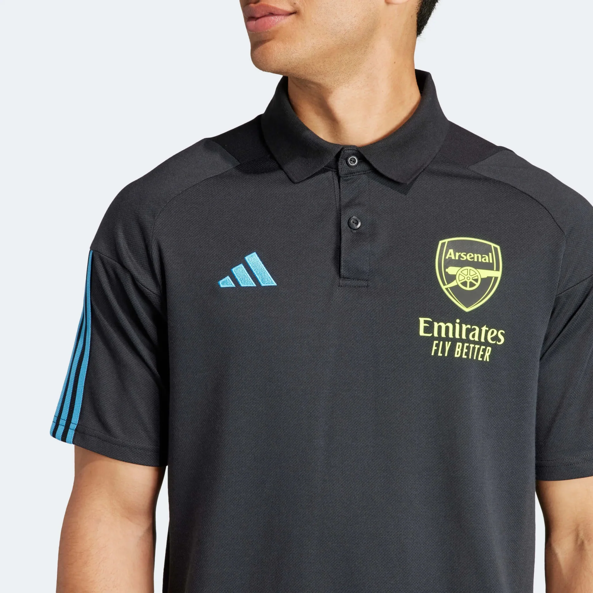 adidas 2023-24 Arsenal Men's Training Polo Shirt - Image 4