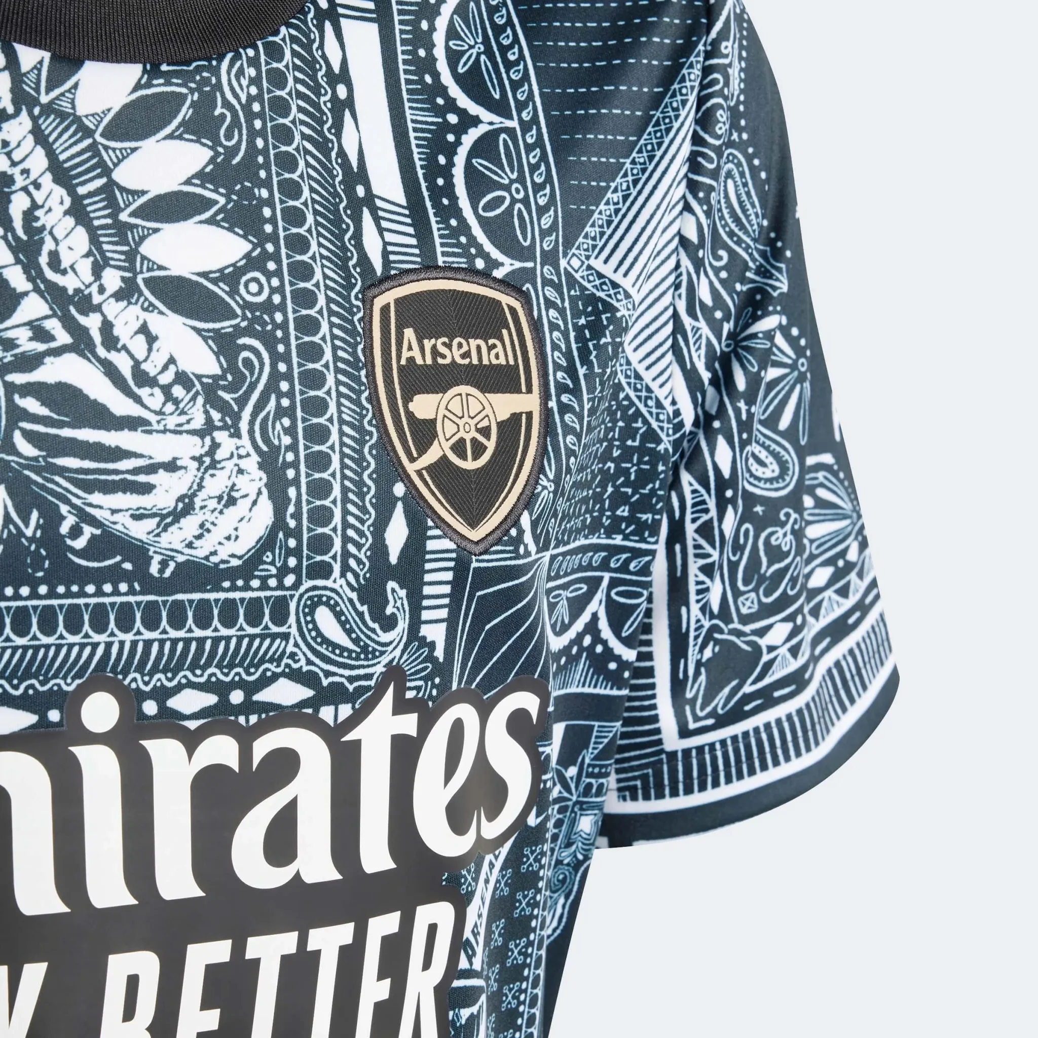 adidas 2023-24 Arsenal Ian Wright Youth Pre-Match Jersey - Image 3