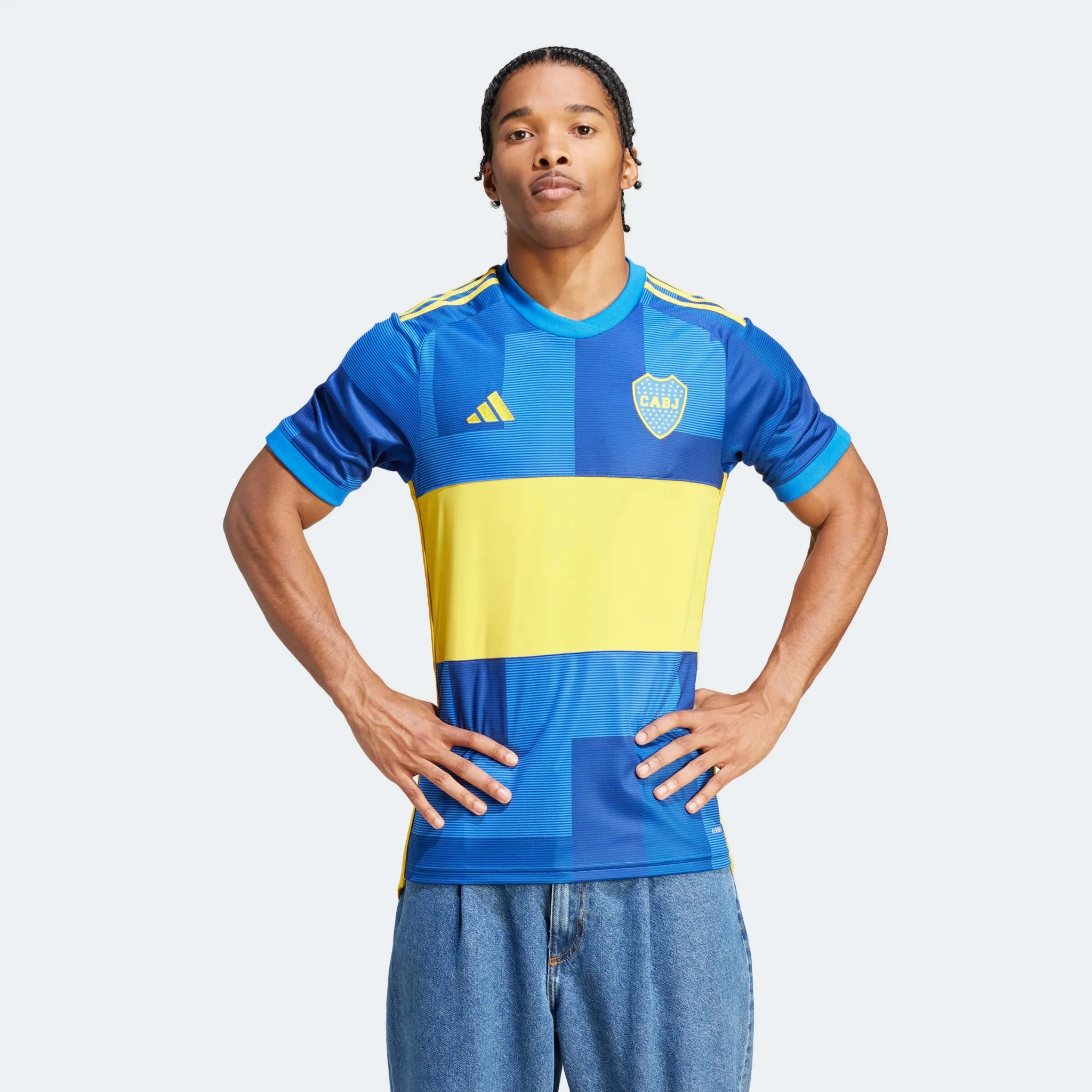 adidas 2023-24 Boca Juniors Men's Stadium Home Jersey - Image 3