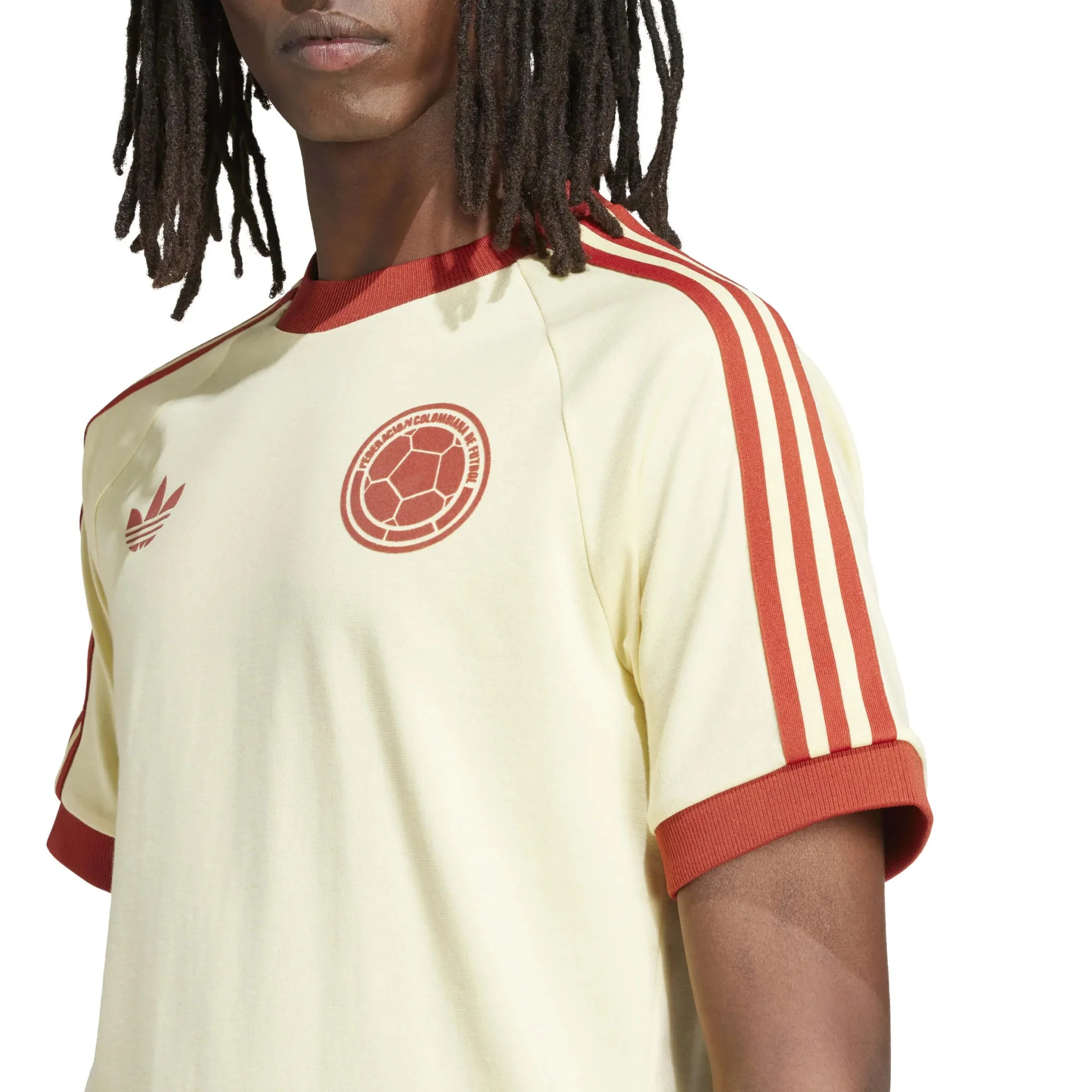 adidas 2023-24 Columbia Men's 3  Stripe Tee - Image 4