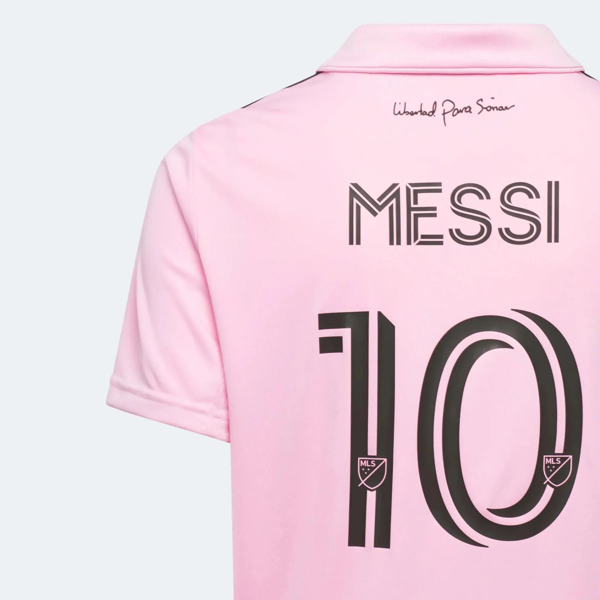 adidas 2023-24 Inter Miami Youth Messi #10 Stadium Home Jersey - Image 5