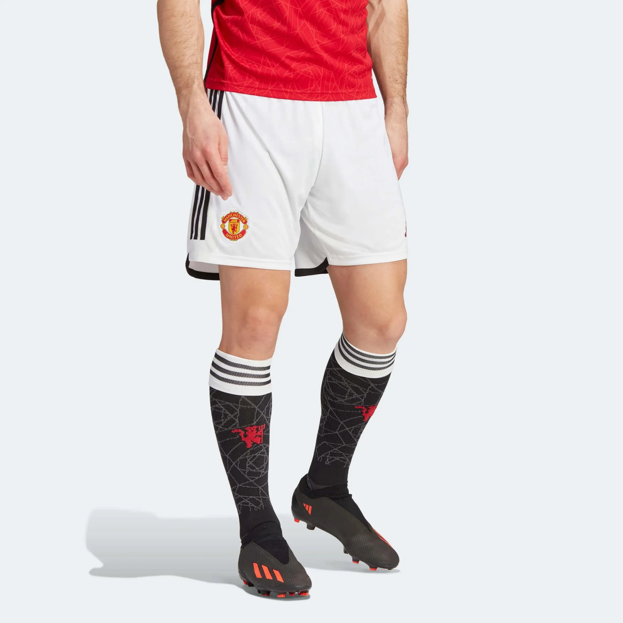 adidas 2023-24 Manchester United Men's Stadium Home Shorts - Image 2
