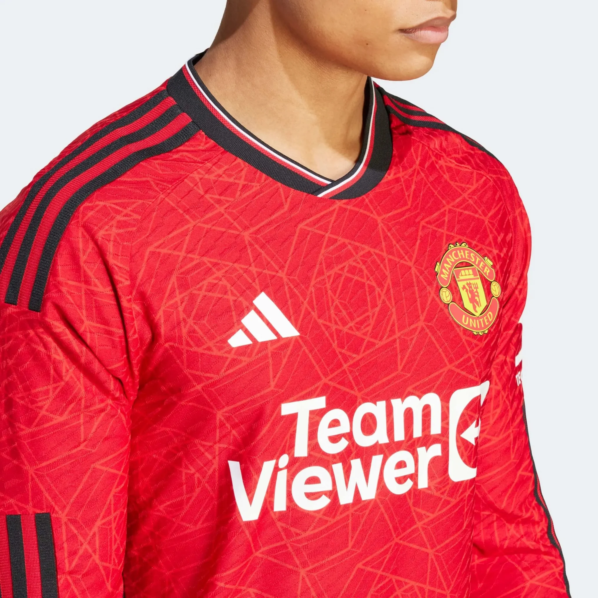 adidas 2023-24 Manchester United Men's Authentic Home Long-Sleeve Jersey - Image 10