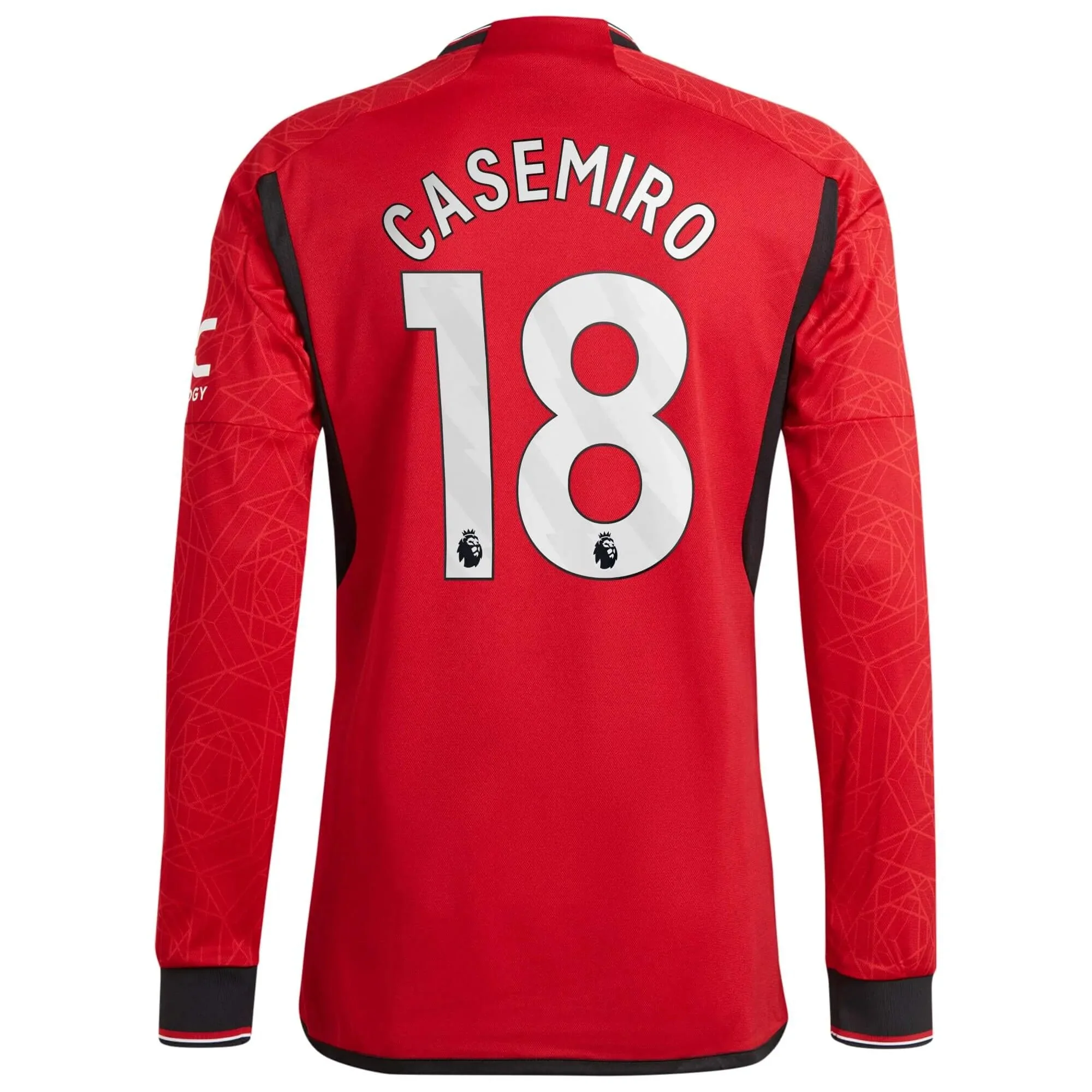 adidas 2023-24 Manchester United Men's Authentic Home Long-Sleeve Jersey - Image 12