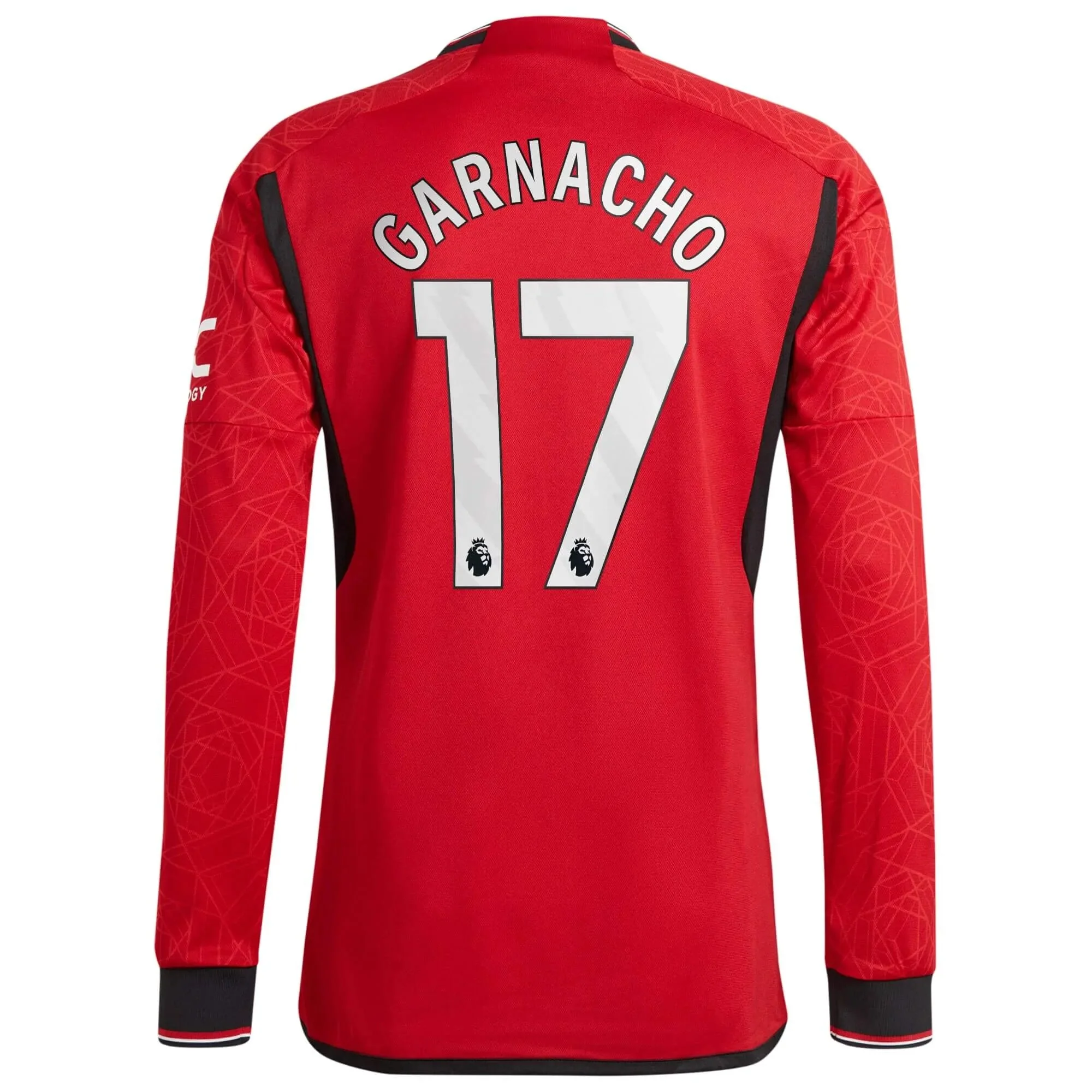 adidas 2023-24 Manchester United Men's Authentic Home Long-Sleeve Jersey - Image 3