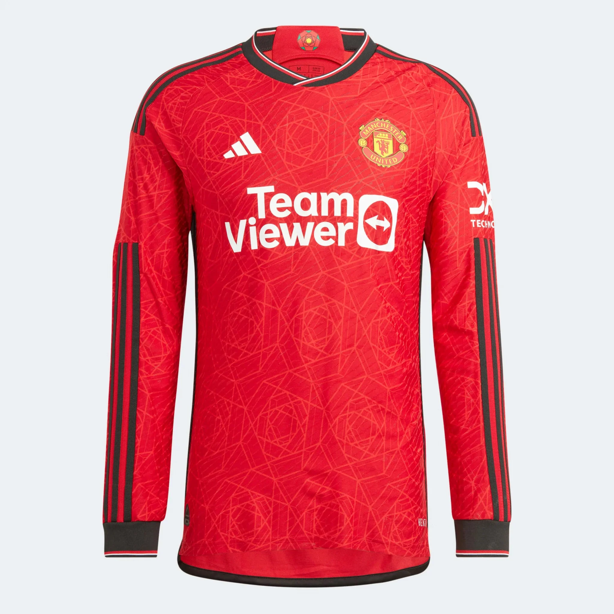 adidas 2023-24 Manchester United Men's Authentic Home Long-Sleeve Jersey - Image 5