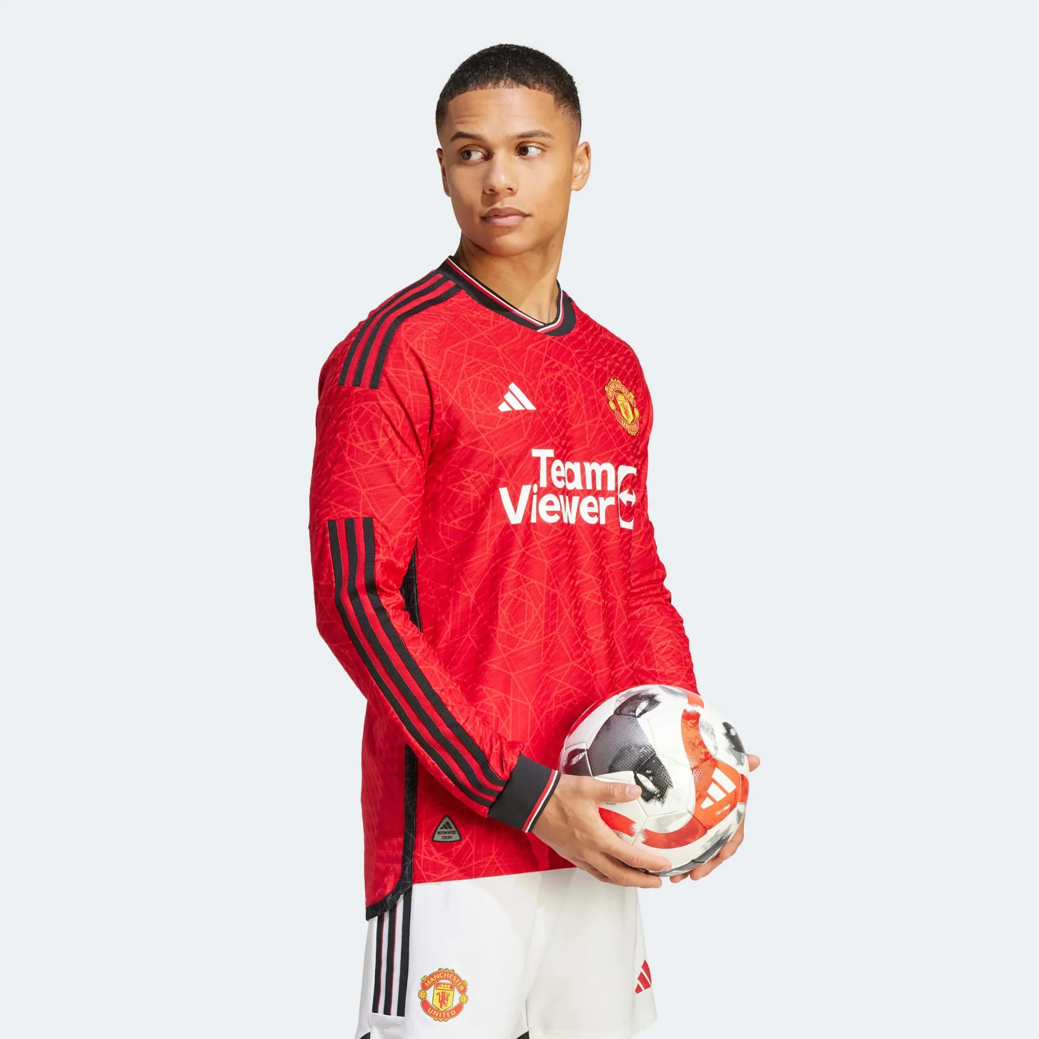 adidas 2023-24 Manchester United Men's Authentic Home Long-Sleeve Jersey - Image 7
