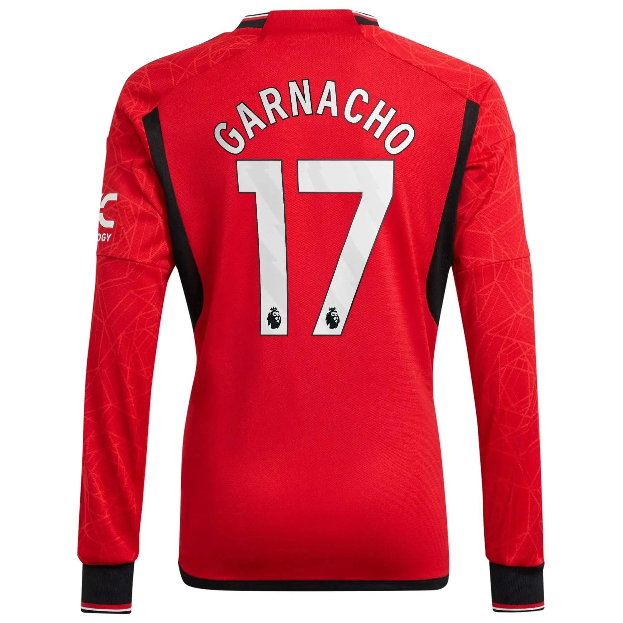 adidas 2023-24 Manchester United Men's Stadium Home Long-Sleeve Jersey - Image 4