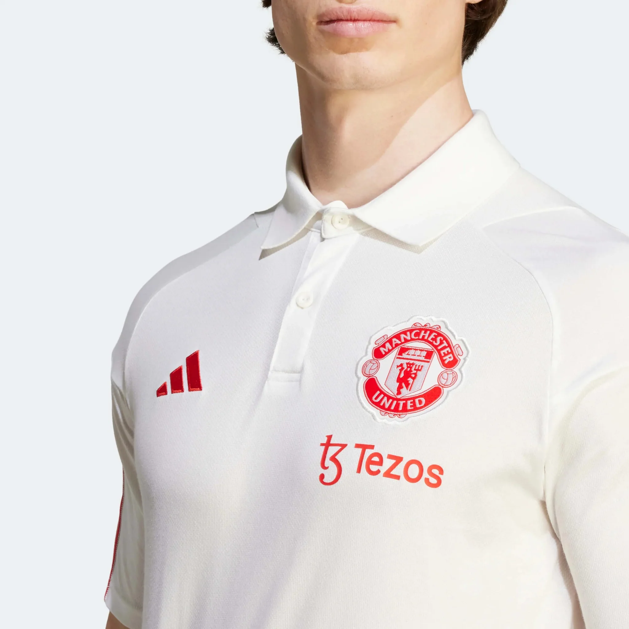 adidas 2023-24 Manchester United Men's Tiro 23 Polo Shirt - Image 5