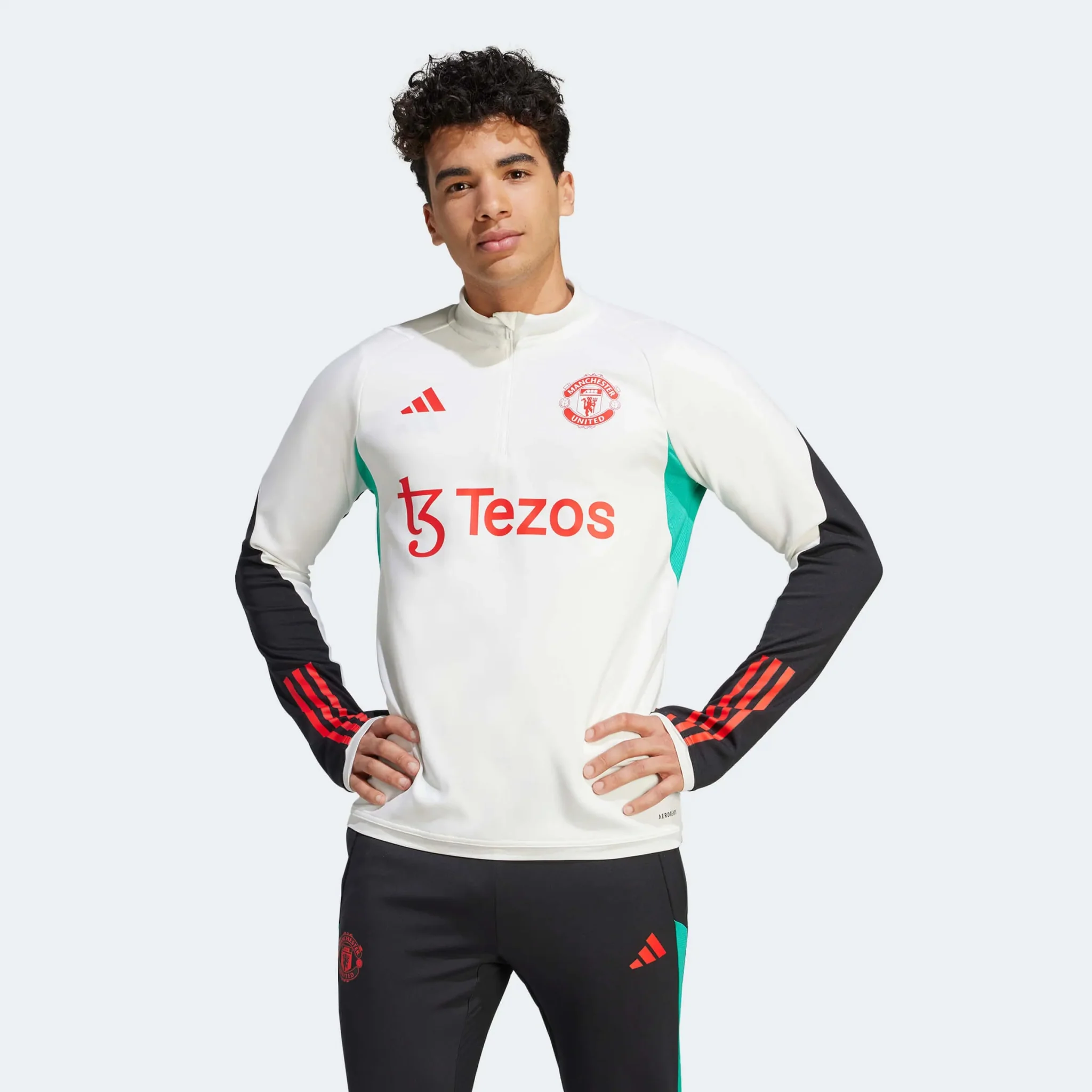adidas 2023-24 Manchester United Men's Tiro Training Top - Image 2