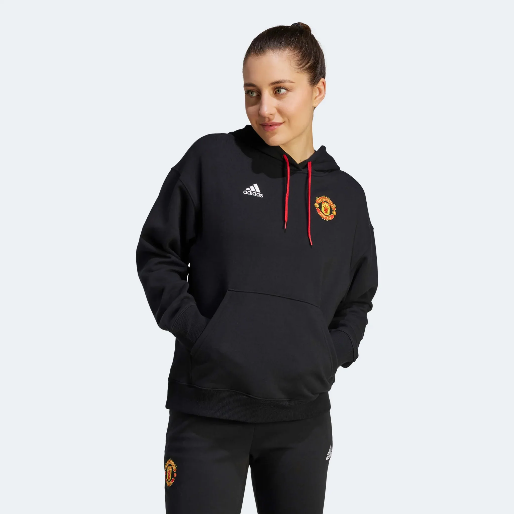 adidas 2023-24 Manchester United Women's Hoodie - Image 2