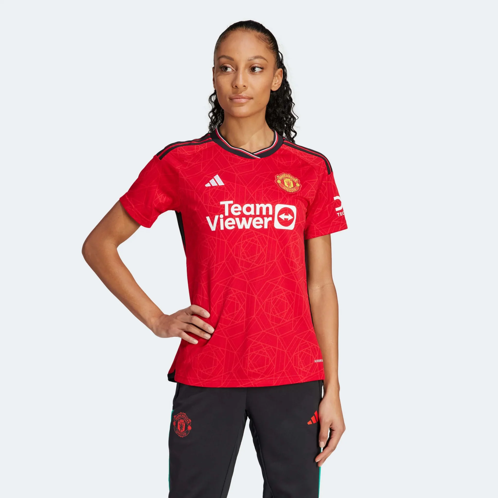 adidas 2023-24 Manchester United Women's Stadium Home Jersey - Image 3