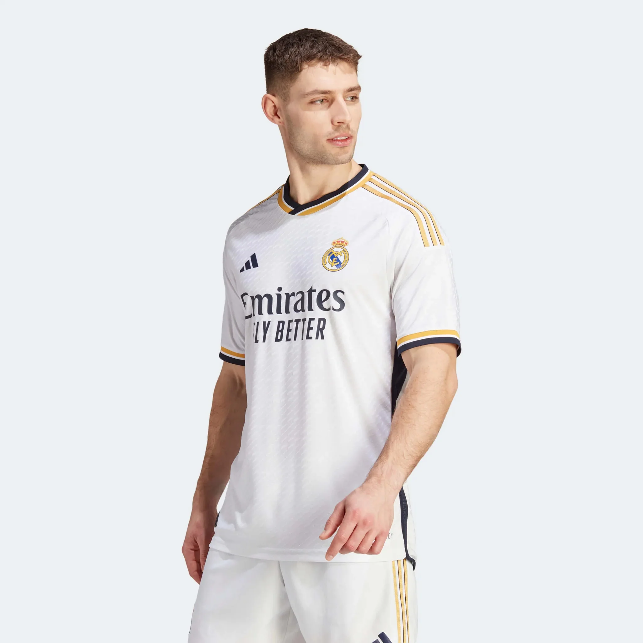 adidas 2023-24 Real Madrid Men's Authentic Match Home Jersey - Image 6