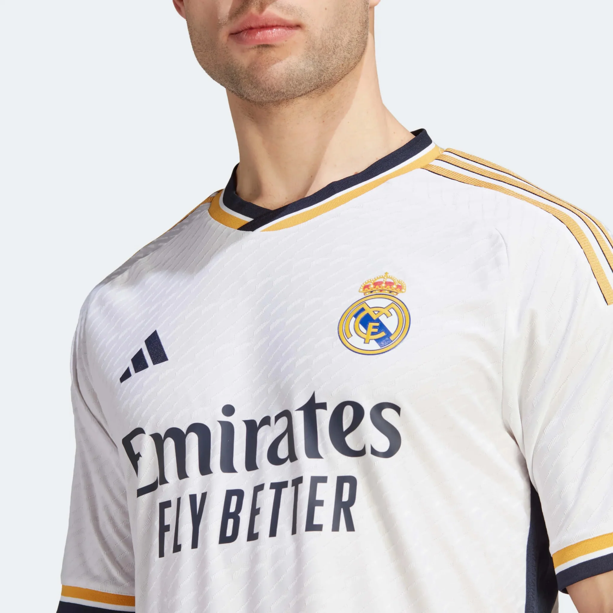 adidas 2023-24 Real Madrid Men's Authentic Match Home Jersey - Image 8