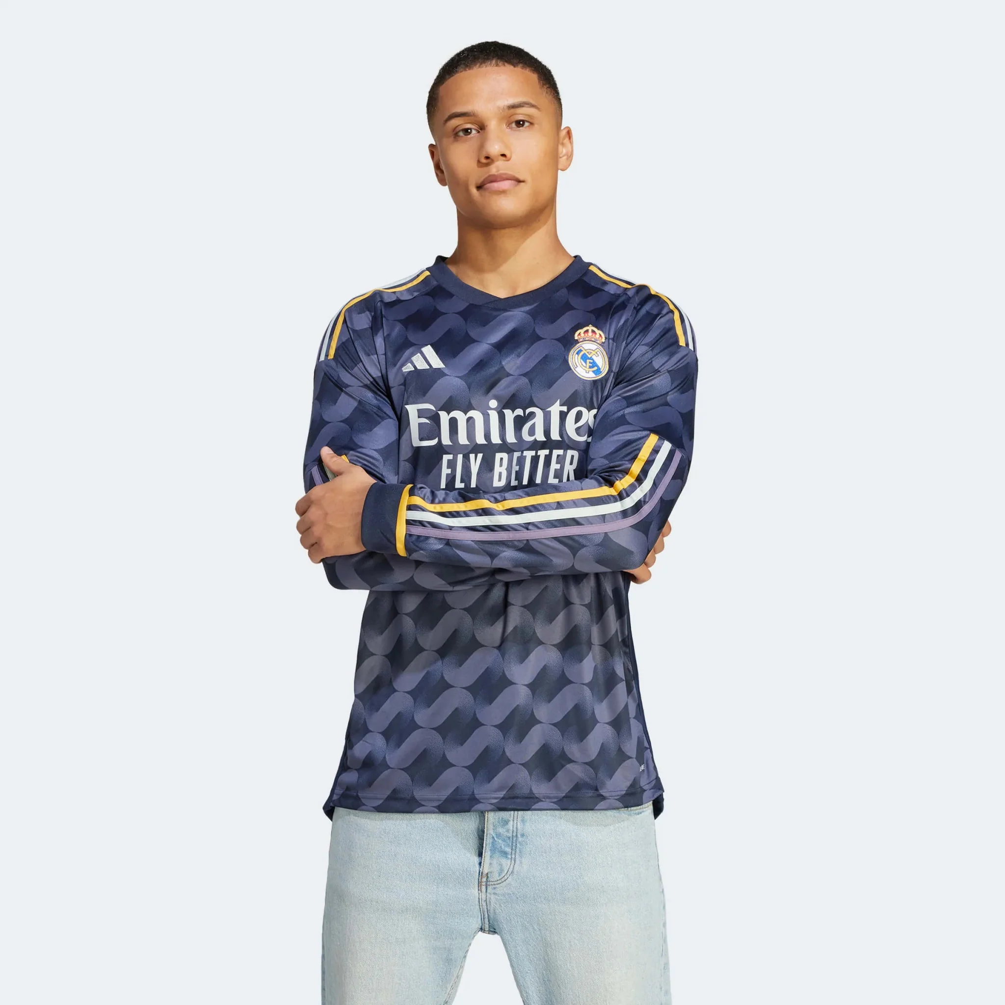adidas 2023-24 Real Madrid Men's Away Long-Sleeve Jersey - Image 10