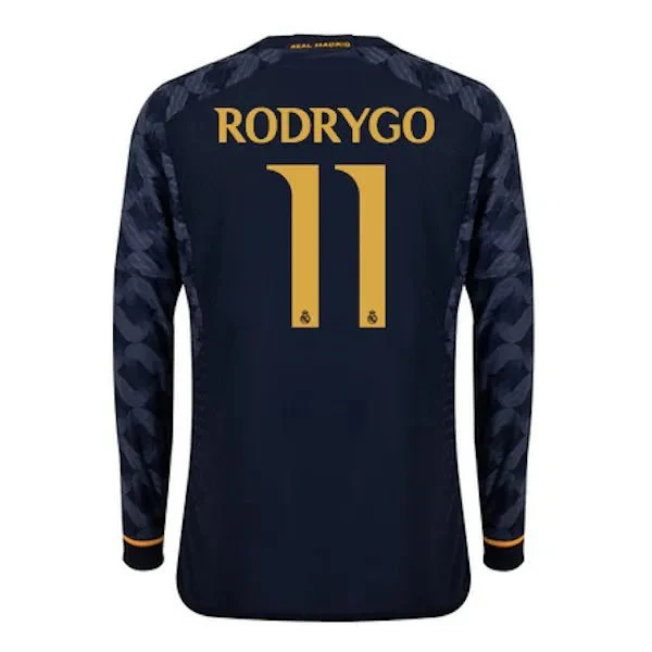 adidas 2023-24 Real Madrid Men's Away Long-Sleeve Jersey - Image 3