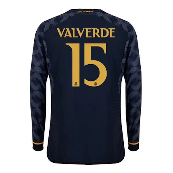 adidas 2023-24 Real Madrid Men's Away Long-Sleeve Jersey - Image 4