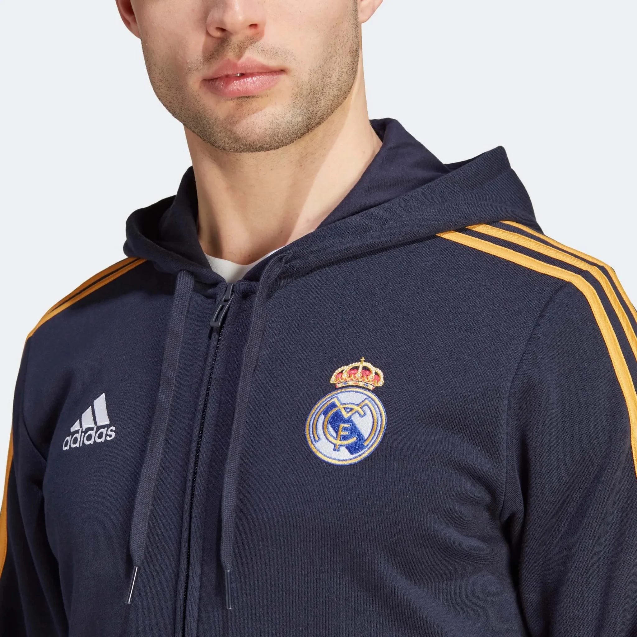 adidas 2023-24 Real Madrid Men's DNA Full-Zip Hoody - Image 5