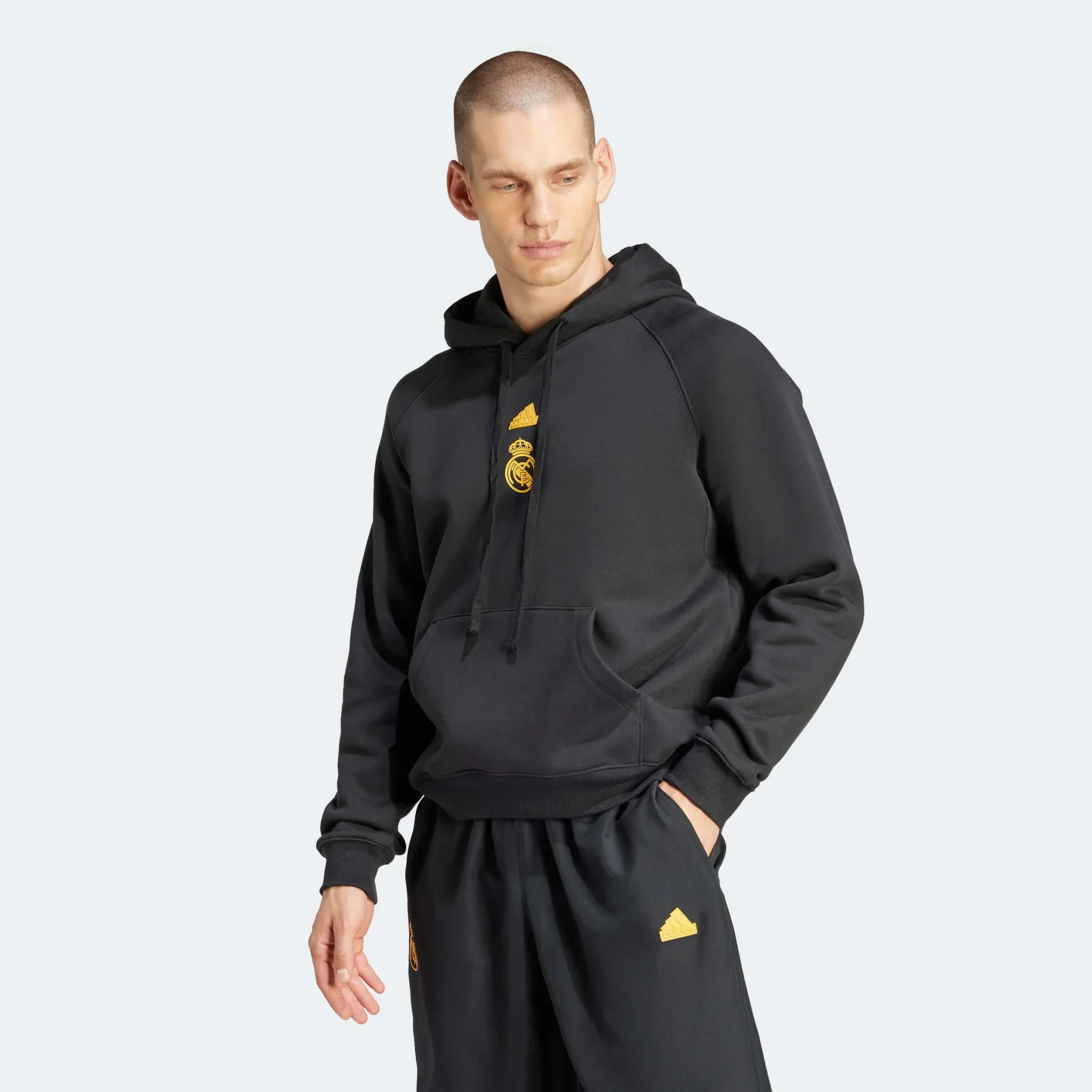 adidas 2023-24 Real Madrid Men's LS Hoodie - Image 2