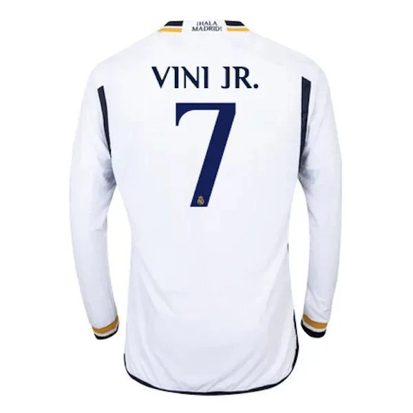 adidas 2023-24 Real Madrid Men's Stadium Home Long-Sleeve Jersey - Image 5