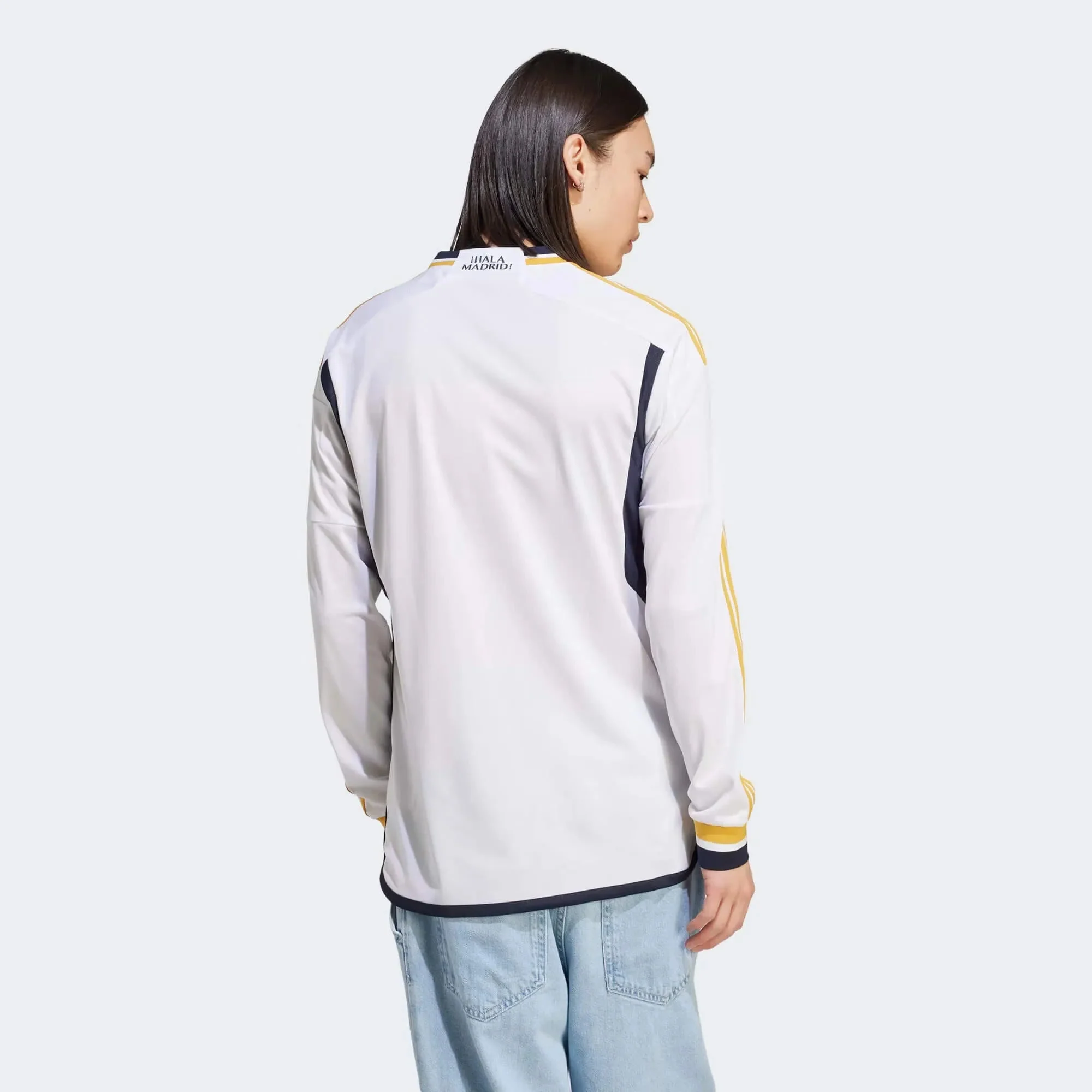 adidas 2023-24 Real Madrid Men's Stadium Home Long-Sleeve Jersey - Image 9