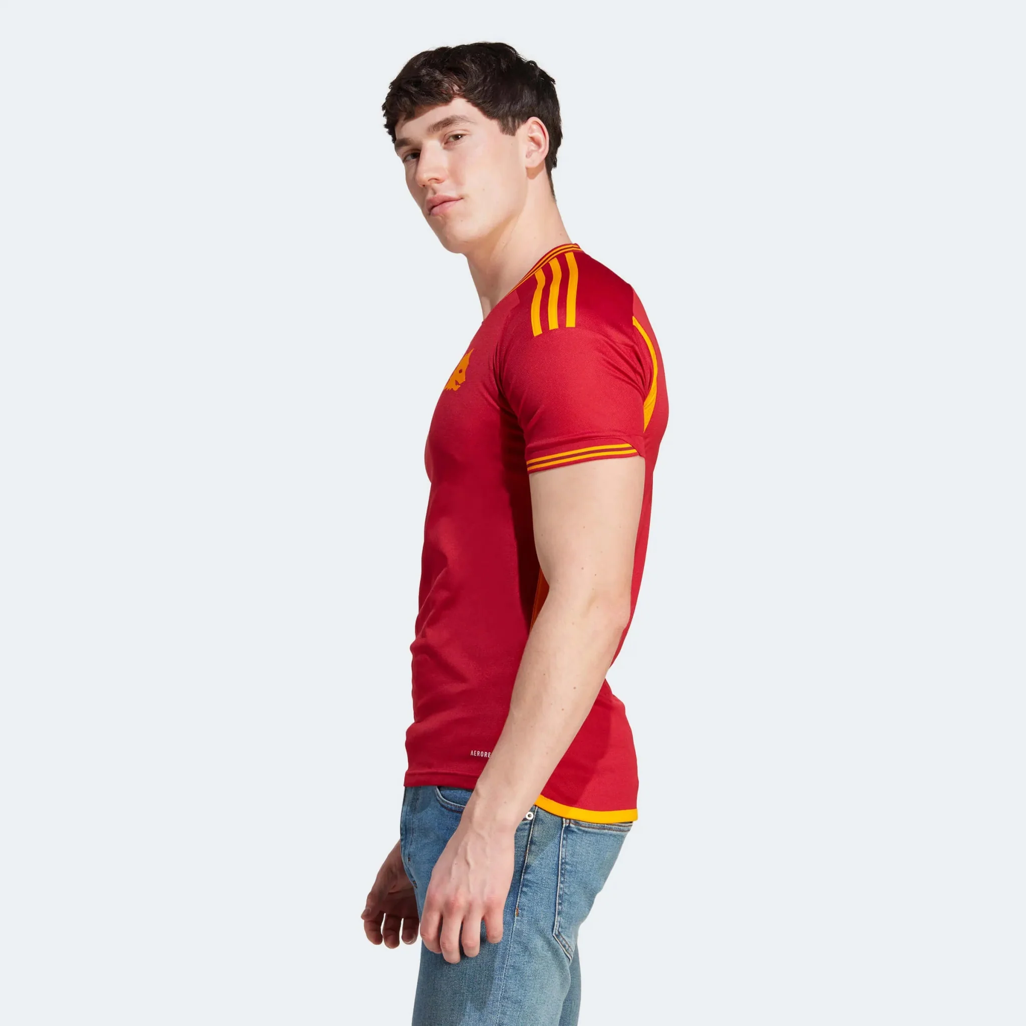 adidas 2023-24 Roma Men's Stadium Home Jersey - Image 4