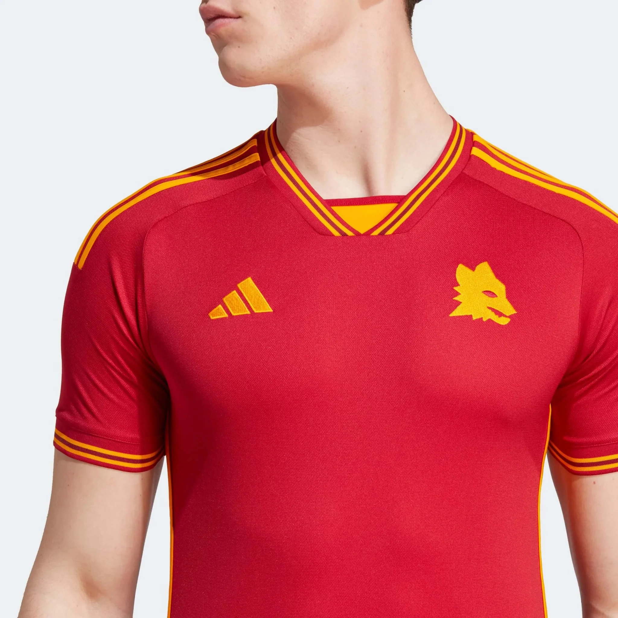 adidas 2023-24 Roma Men's Stadium Home Jersey - Image 6