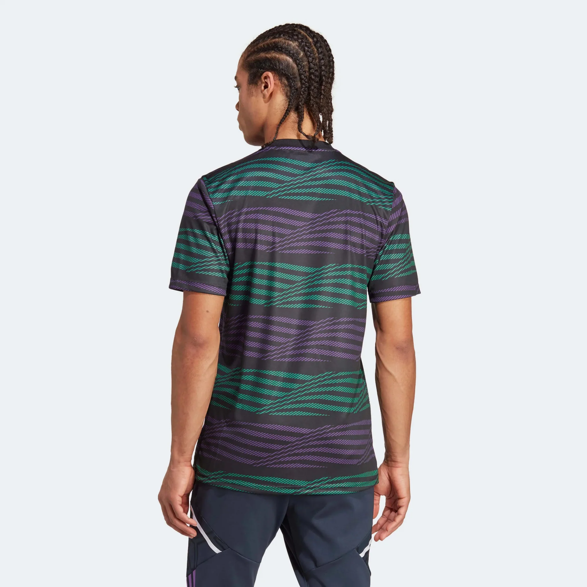 adidas 2023 Real Madrid Pre-Match Jersey - Black-Purple-Green - Image 5