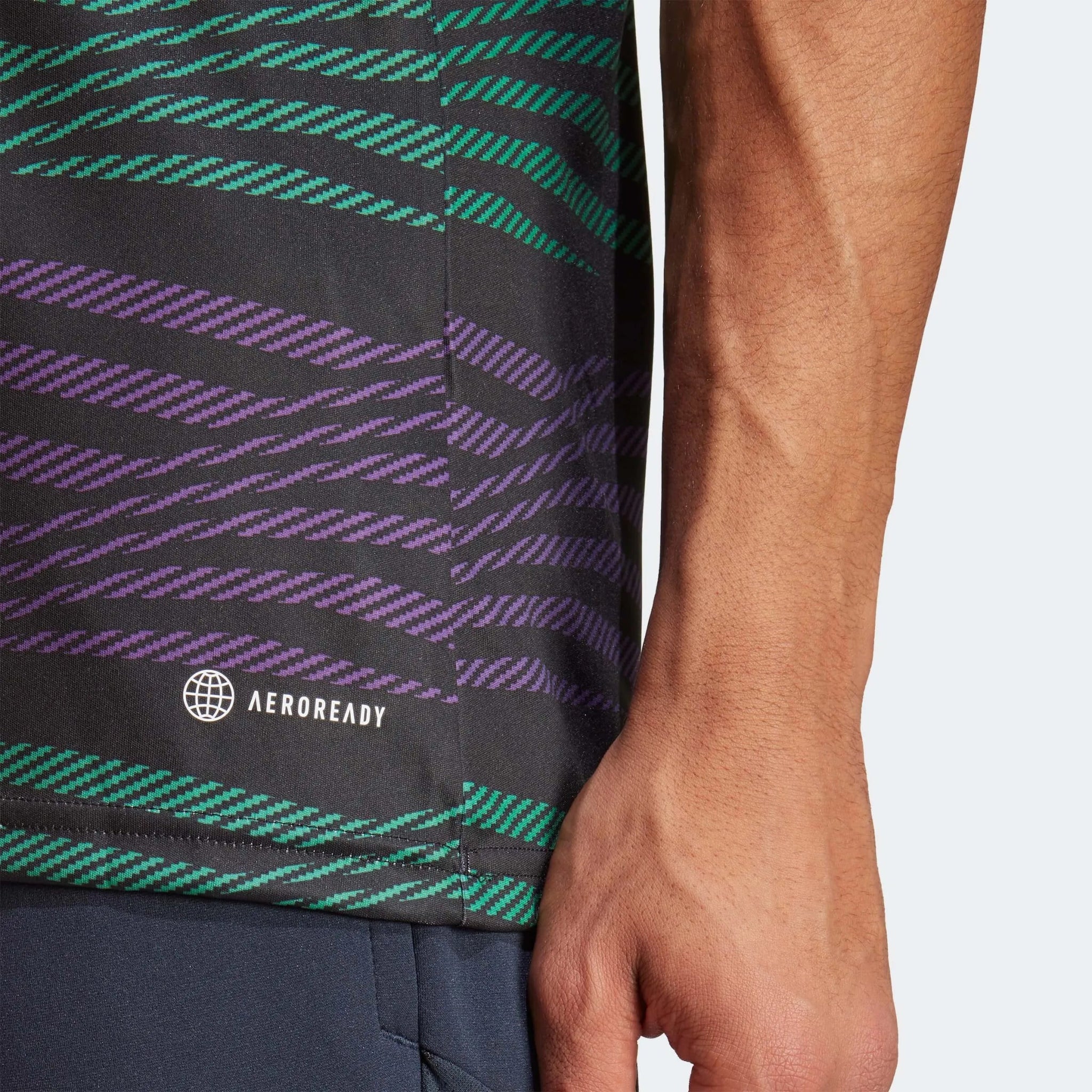 adidas 2023 Real Madrid Pre-Match Jersey - Black-Purple-Green - Image 7