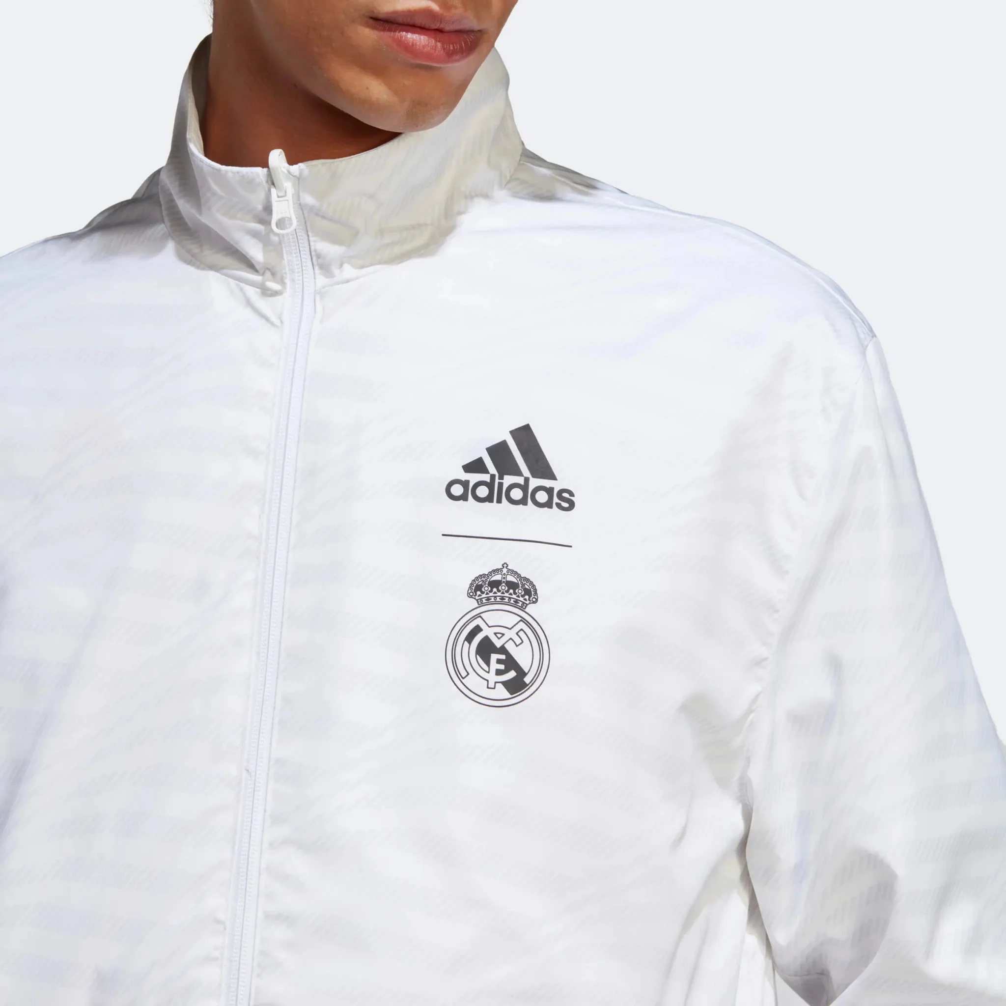 adidas 2023 Real Madrid Reversible Anthem Jacket - White - Image 4