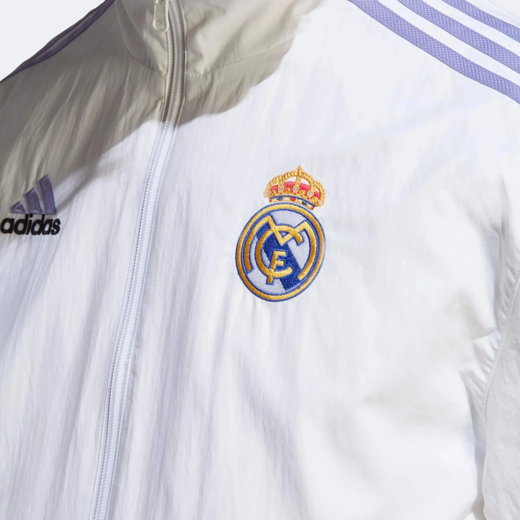 adidas 2023 Real Madrid Reversible Anthem Jacket - White - Image 5