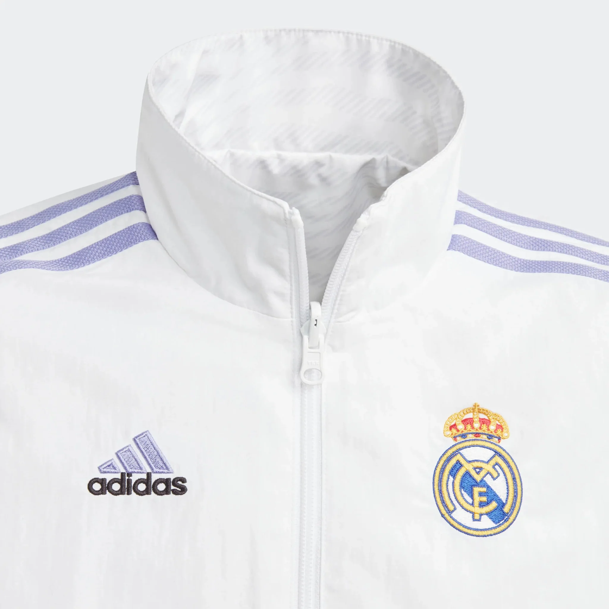 adidas 2023 Real Madrid Youth Reversible Anthem Jacket - White - Image 3