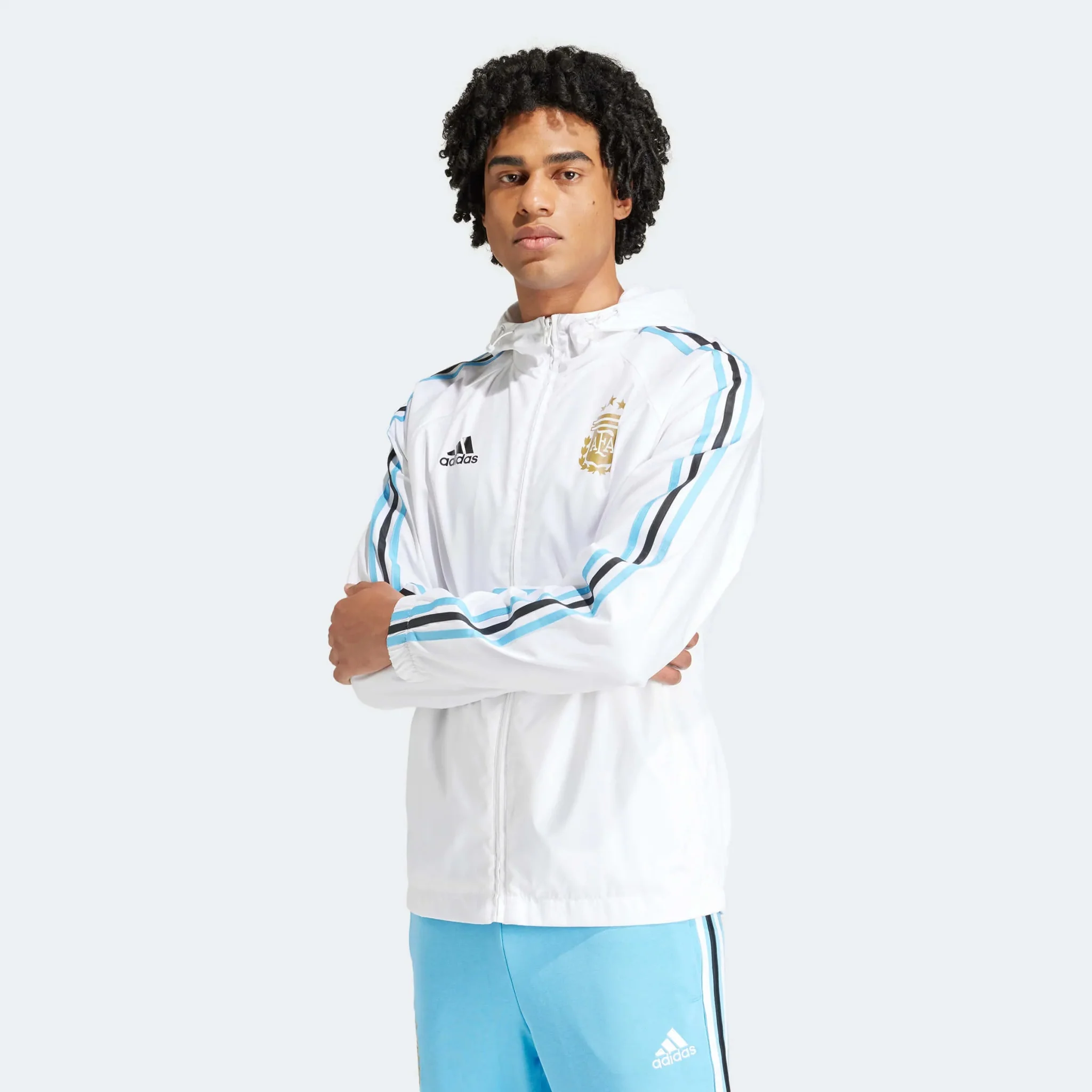adidas 2023-24 Argentina Men's DNA Windbreaker - Image 2