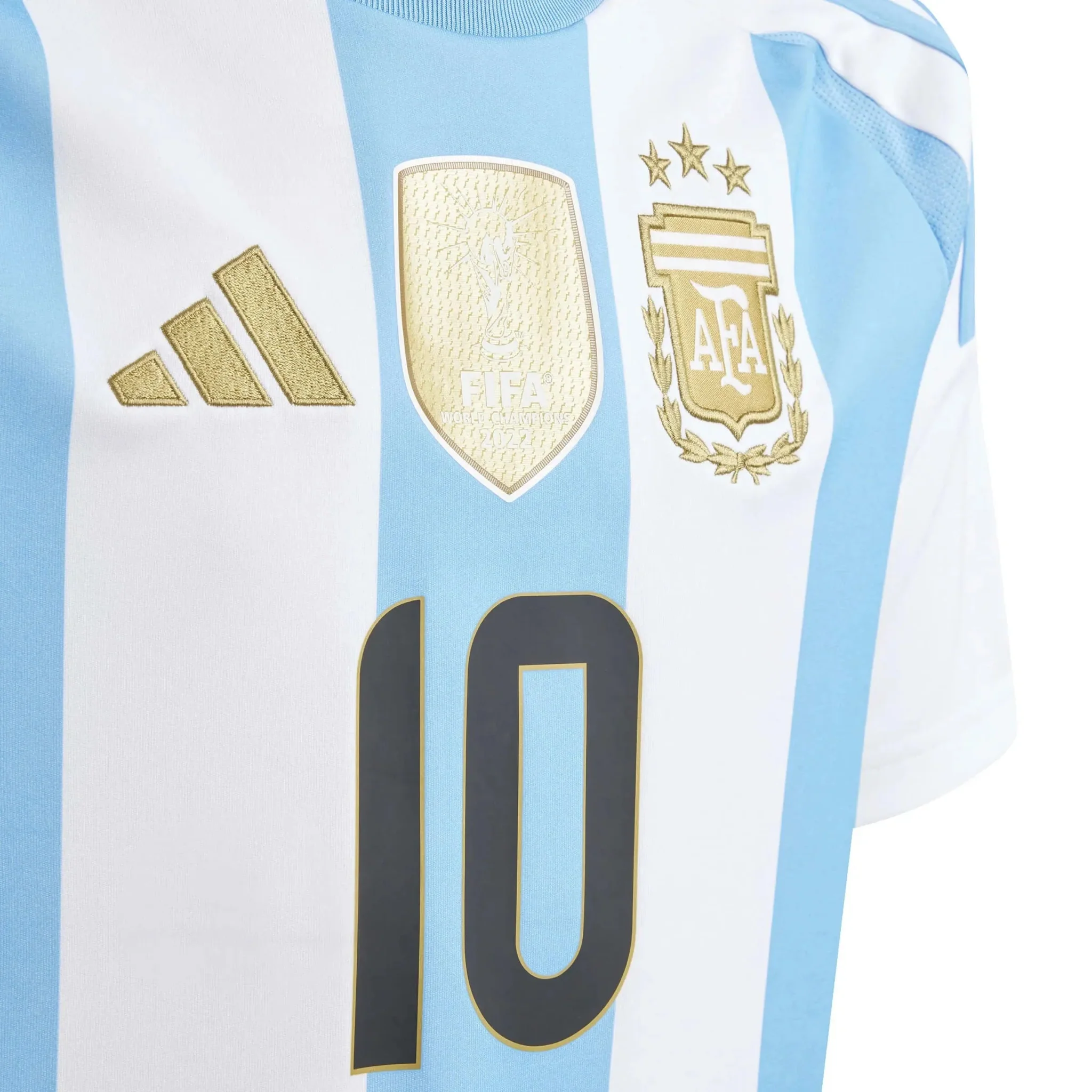 adidas 2024-25 Argentina Youth Stadium Home Messi #10 Jersey - Image 3