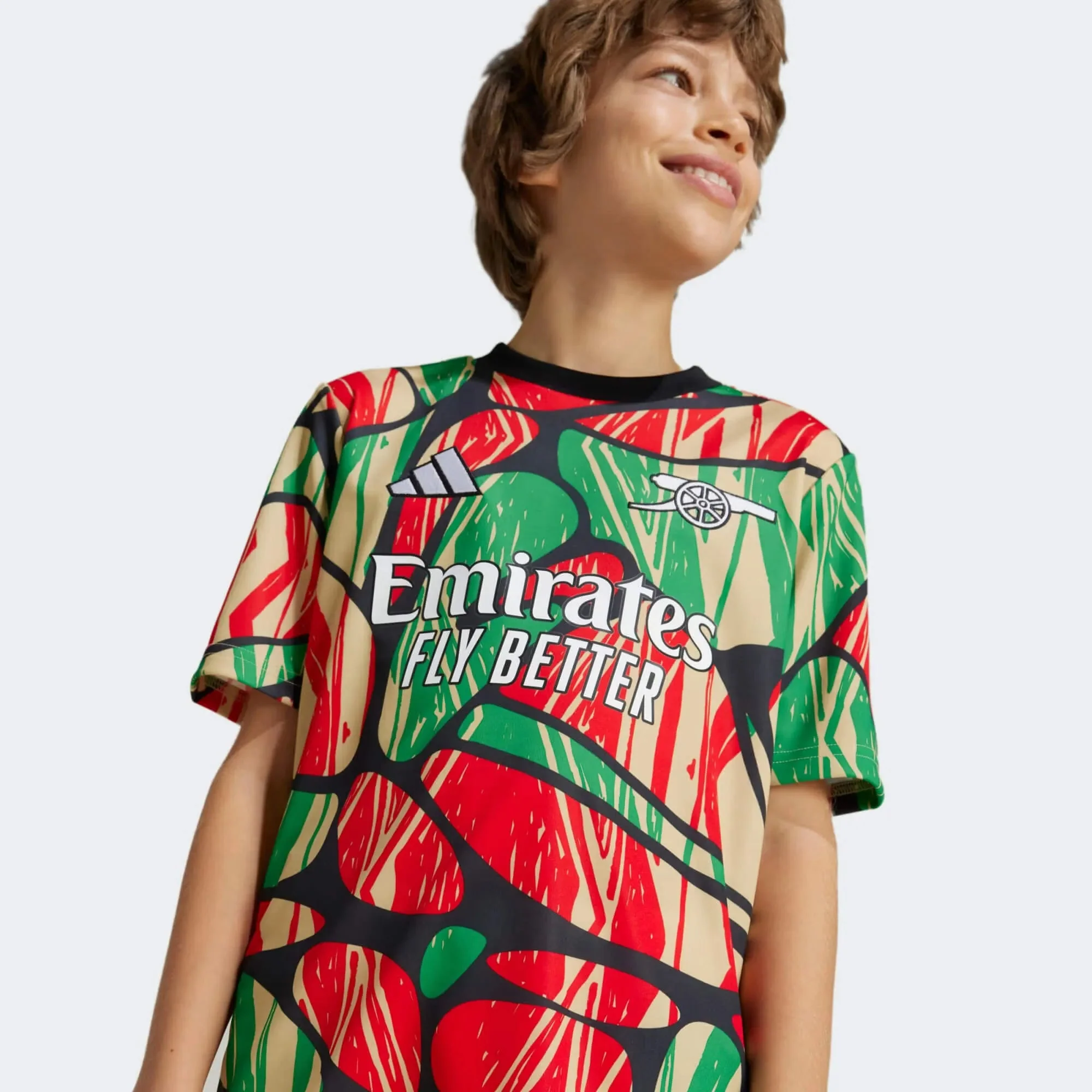 adidas 2024-25 Arsenal Youth Pre-Match Jersey - Image 5