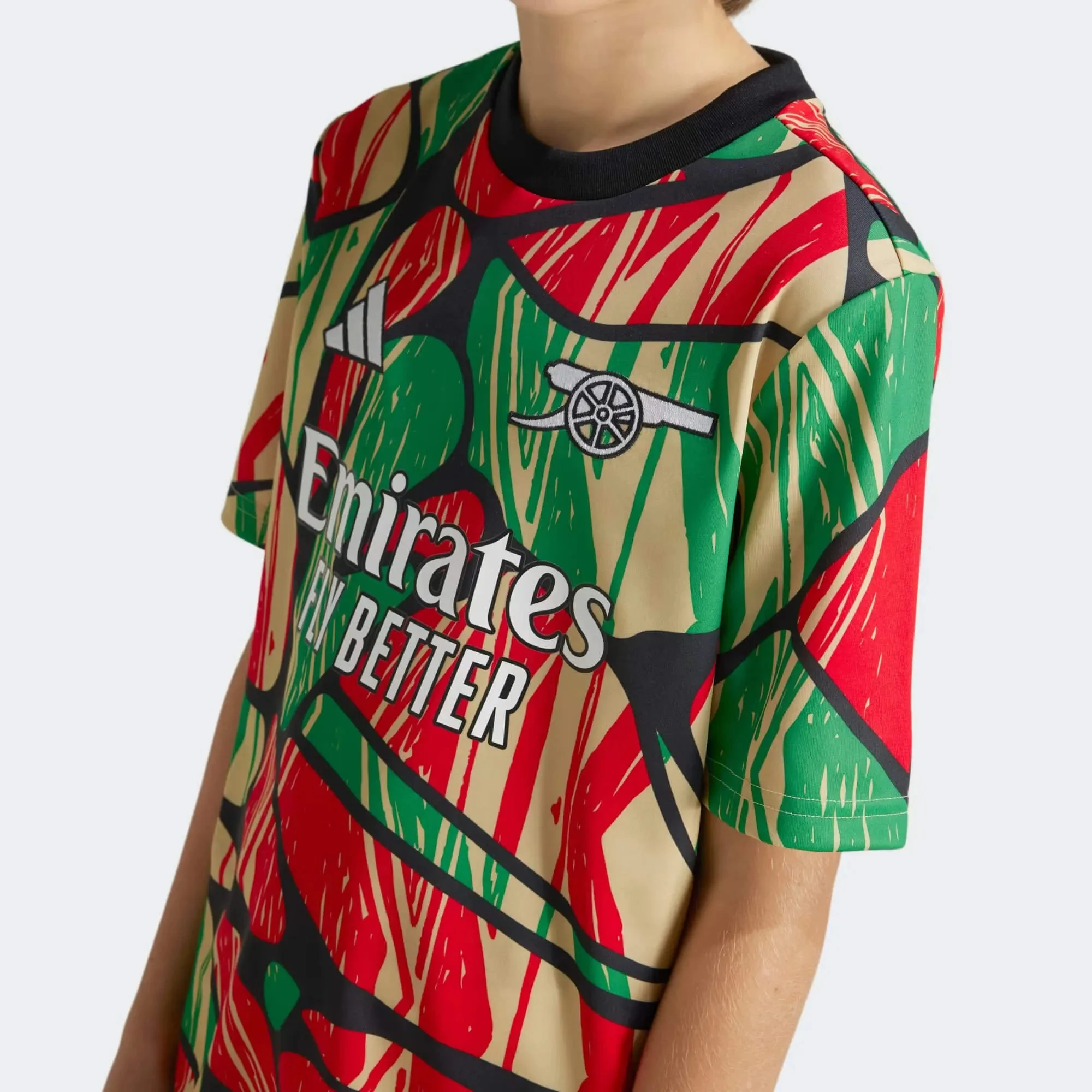 adidas 2024-25 Arsenal Youth Pre-Match Jersey - Image 6