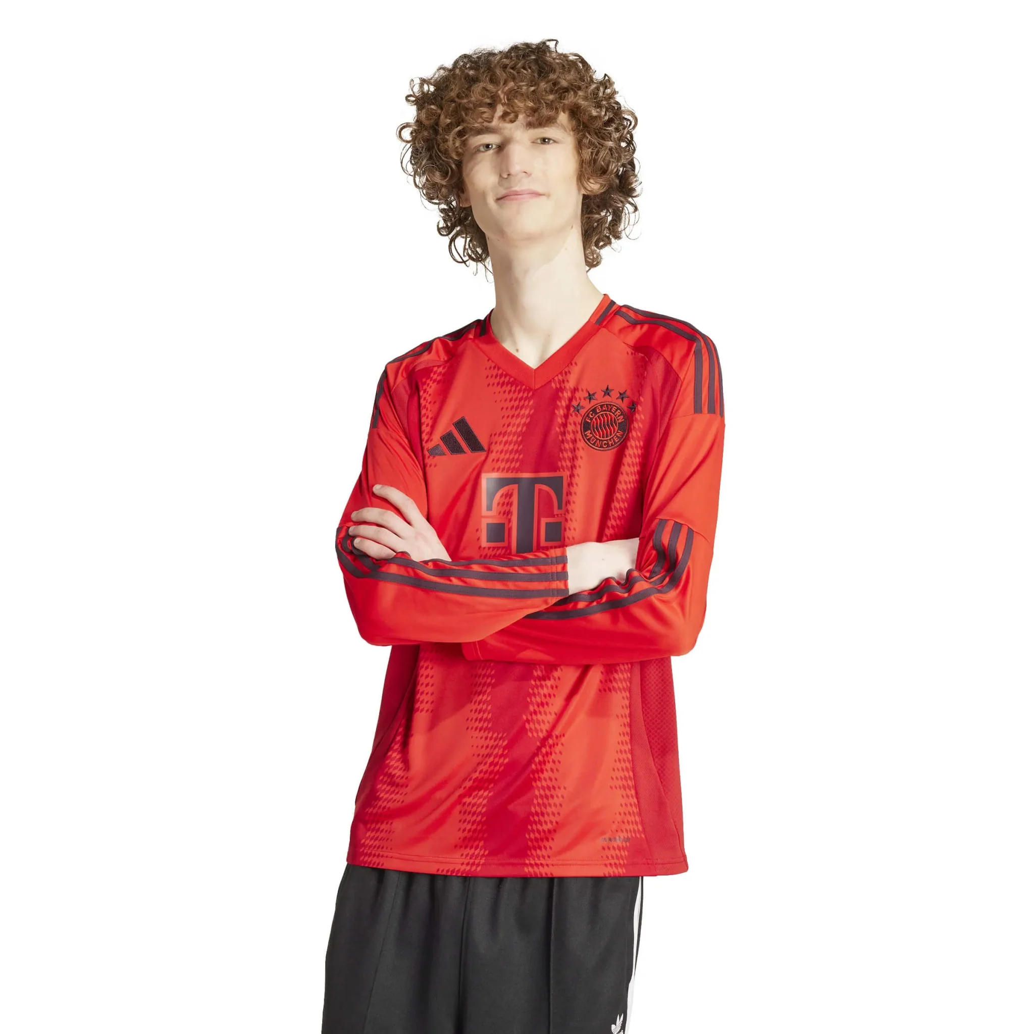 adidas 2024-25 Bayern Munich Men's Stadium Home Long-Sleeve Jersey - Image 3
