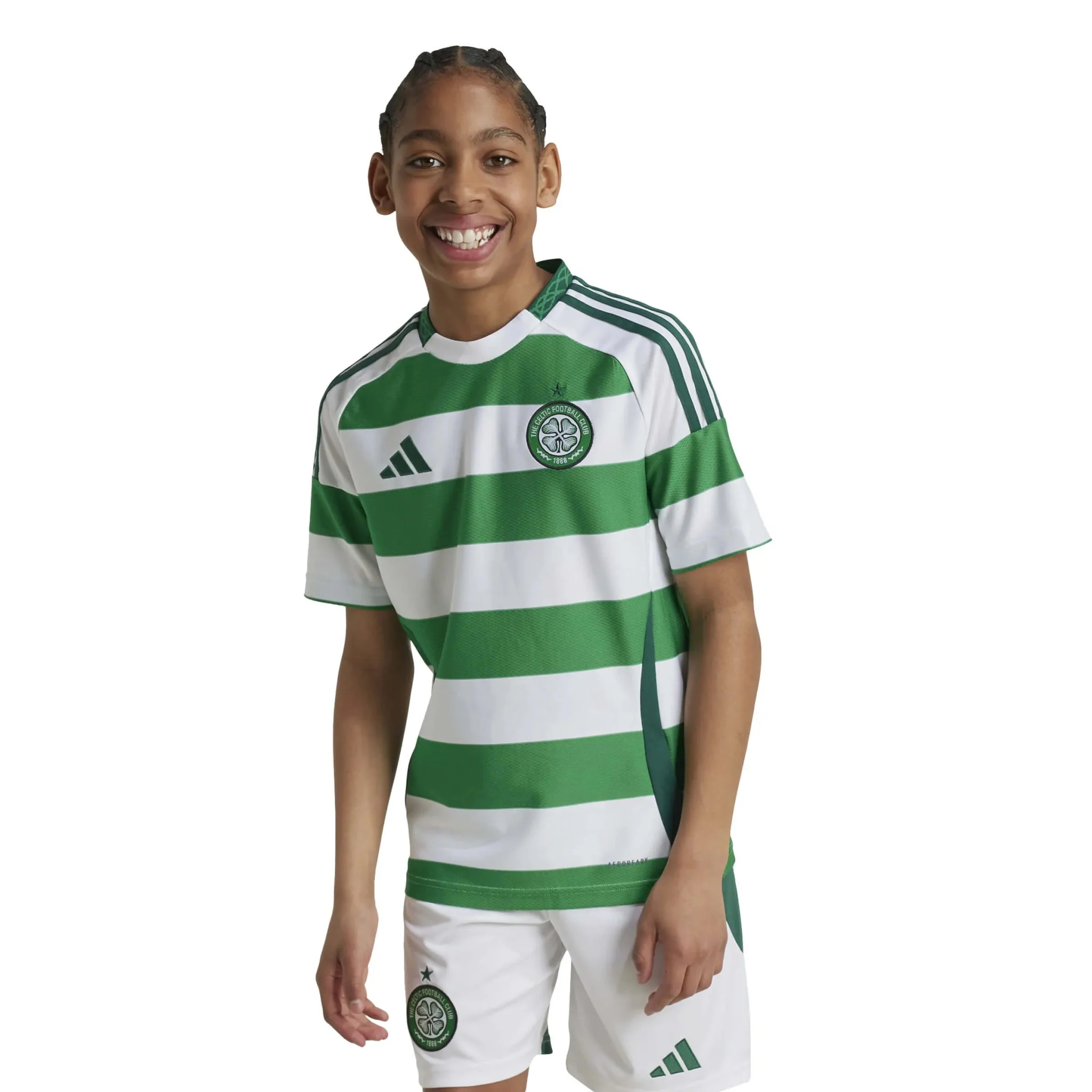 adidas 2024-25 Celtic Youth Stadium Home Jersey - Image 3